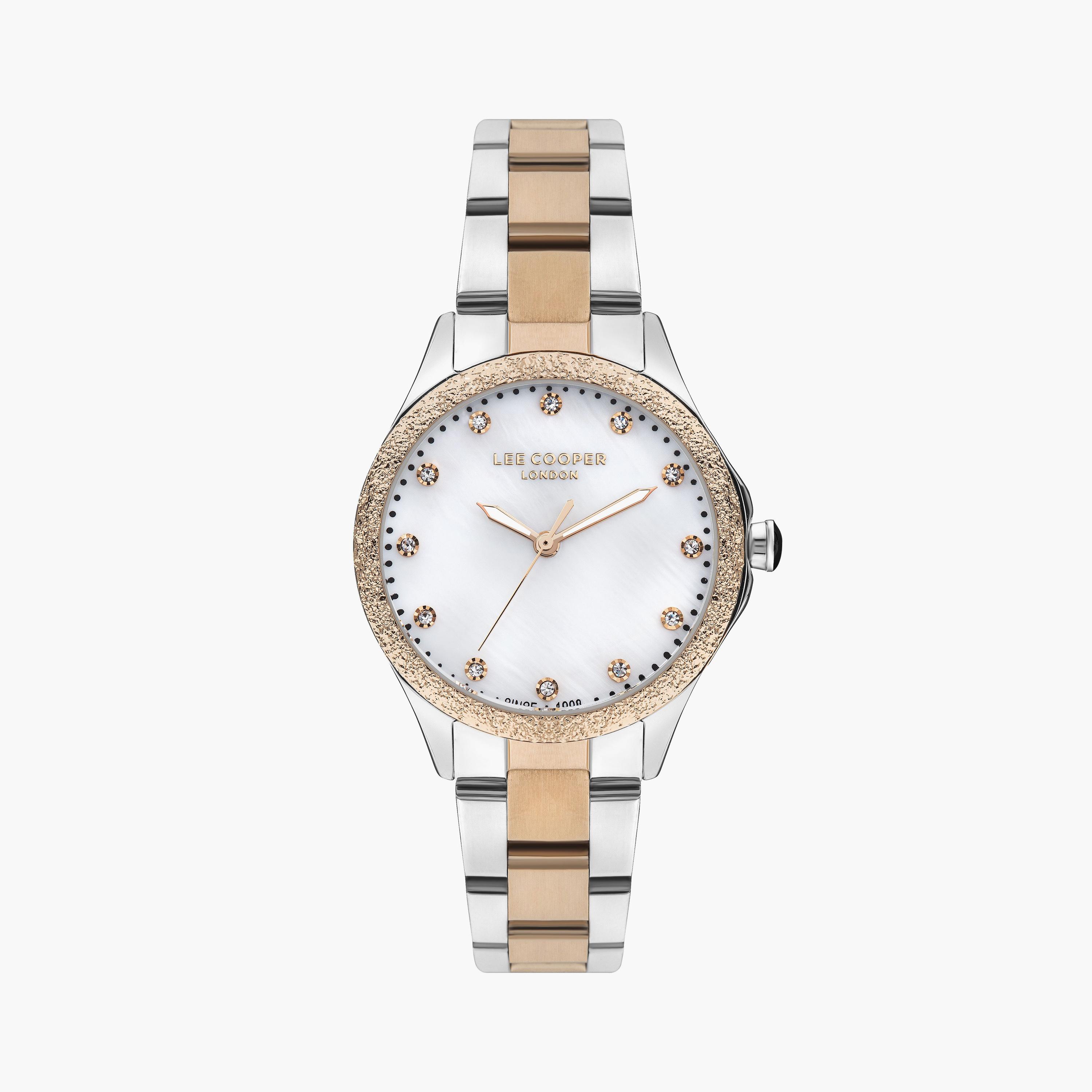 لي كوبر ساعة نسائية تناظرية معدن فضي وروز جولد LC07840.520-women-watchesandjewellery-watches-image-1