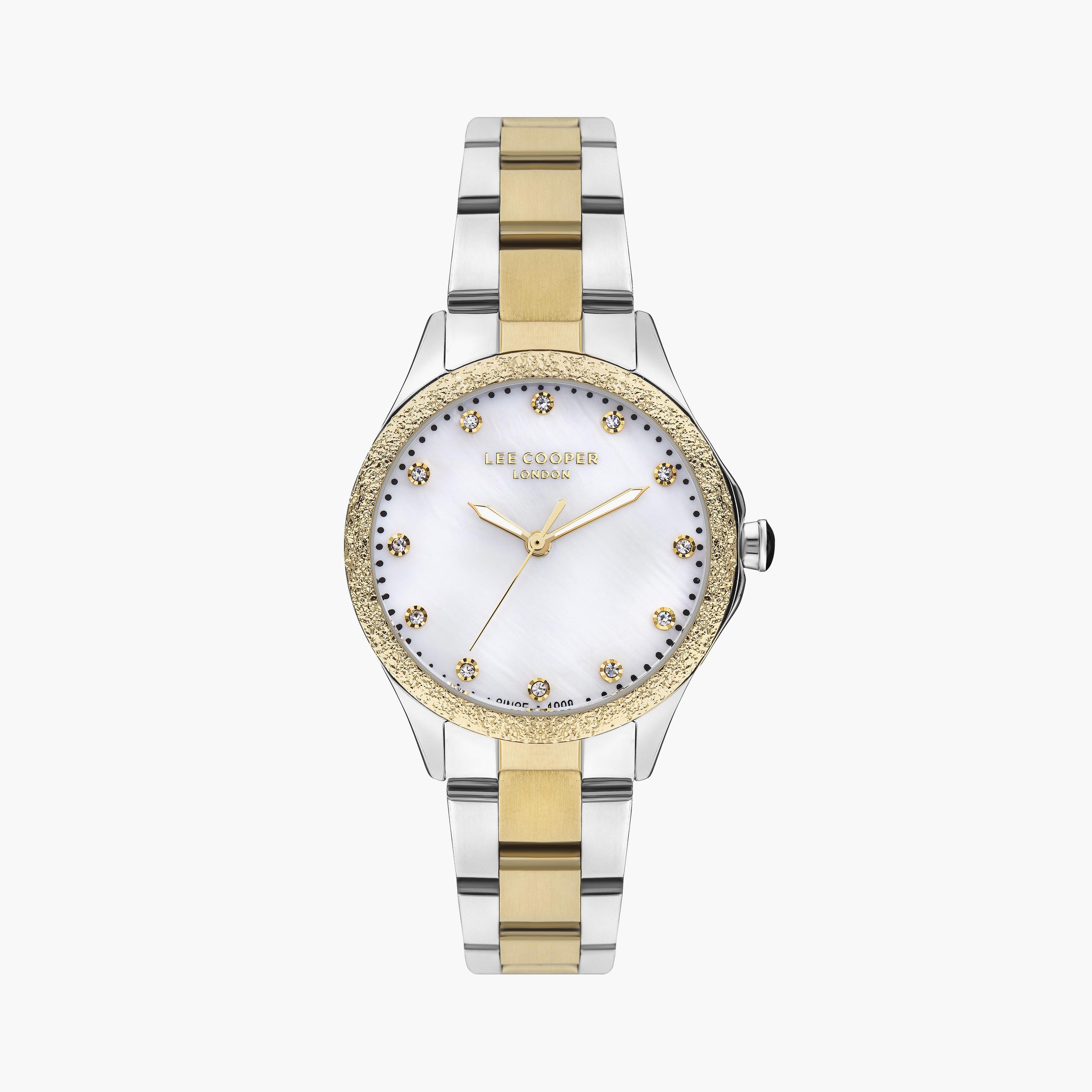لي كوبر ساعة نسائية تناظرية معدن فضي وذهبي LC07840.220-women-watchesandjewellery-watches-image-1