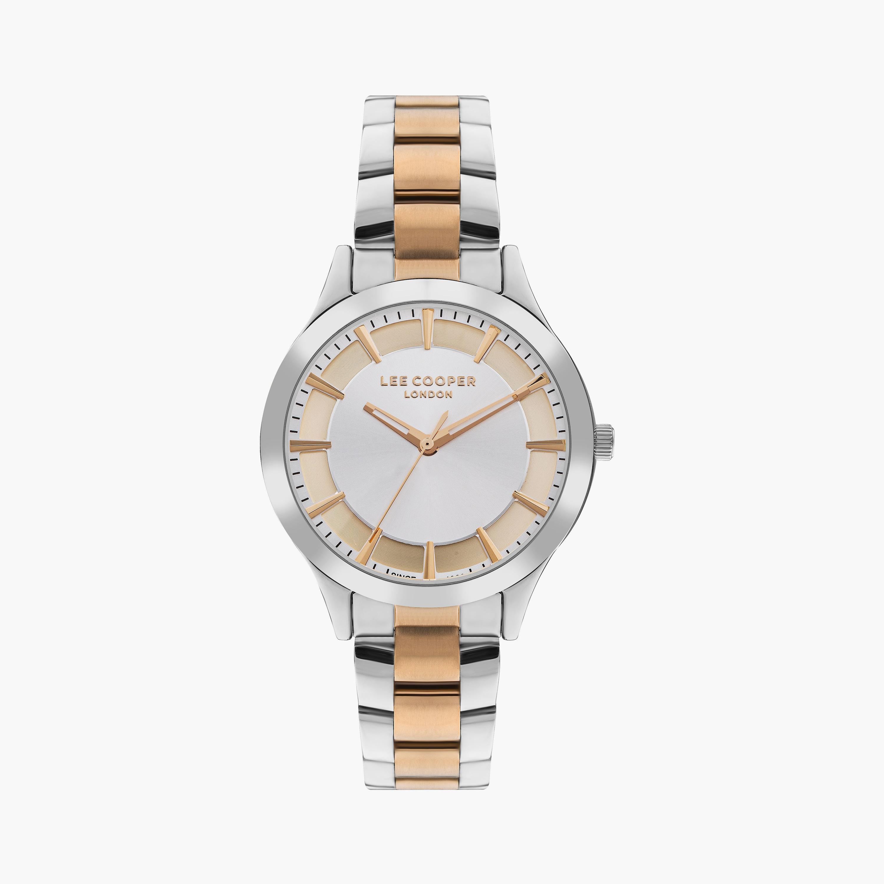 لي كوبر ساعة نسائية تناظرية معدن فضي وروز جولد LC07880.530-women-watchesandjewellery-watches-image-1