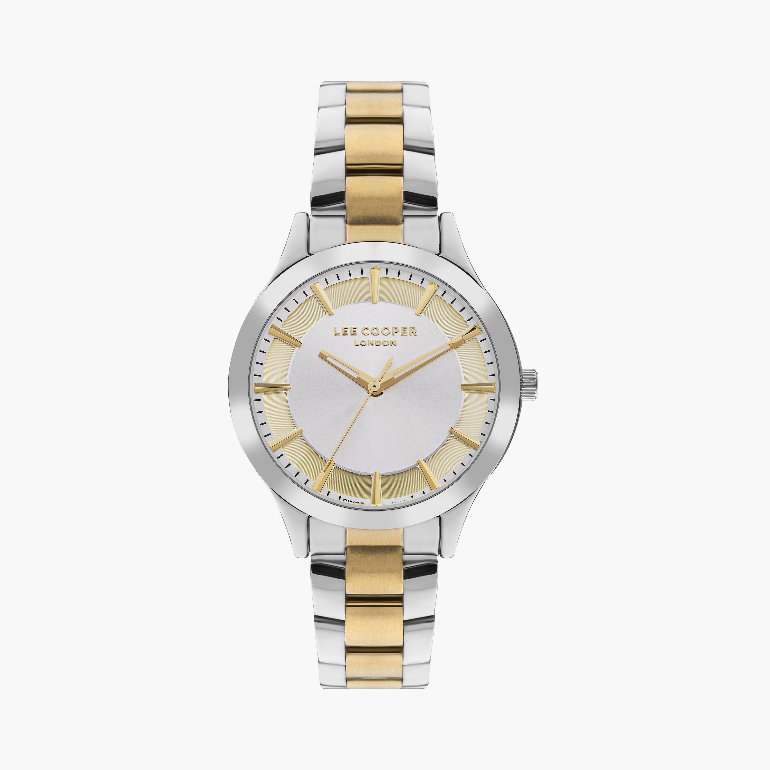 Lee Cooper Women's Silver & Gold Analog Metal Watch | LC07880.230-women-watchesandjewellery-watches-image-1