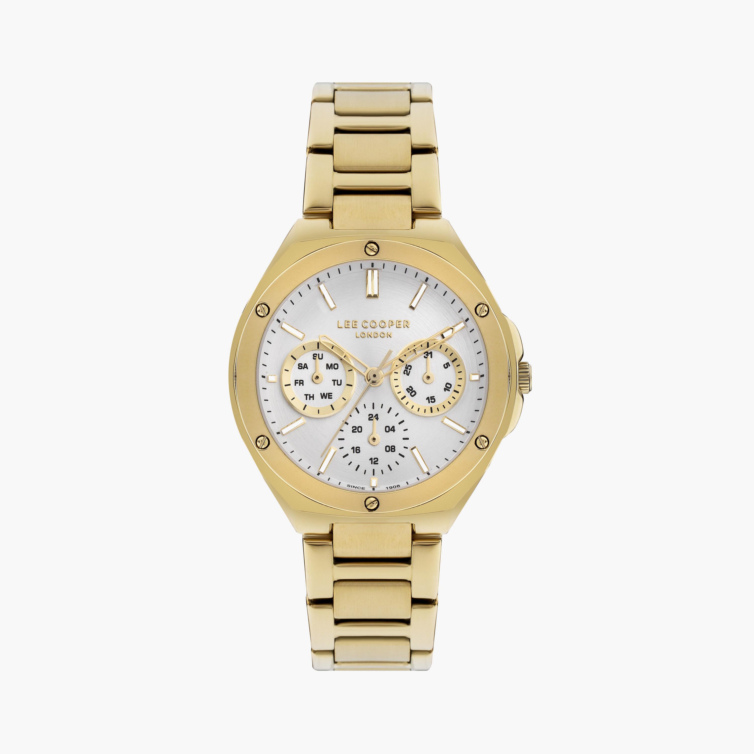 لي كوبر ساعة نسائية كرونوغراف معدن ذهبي LC07844.130-women-watchesandjewellery-watches-image-1