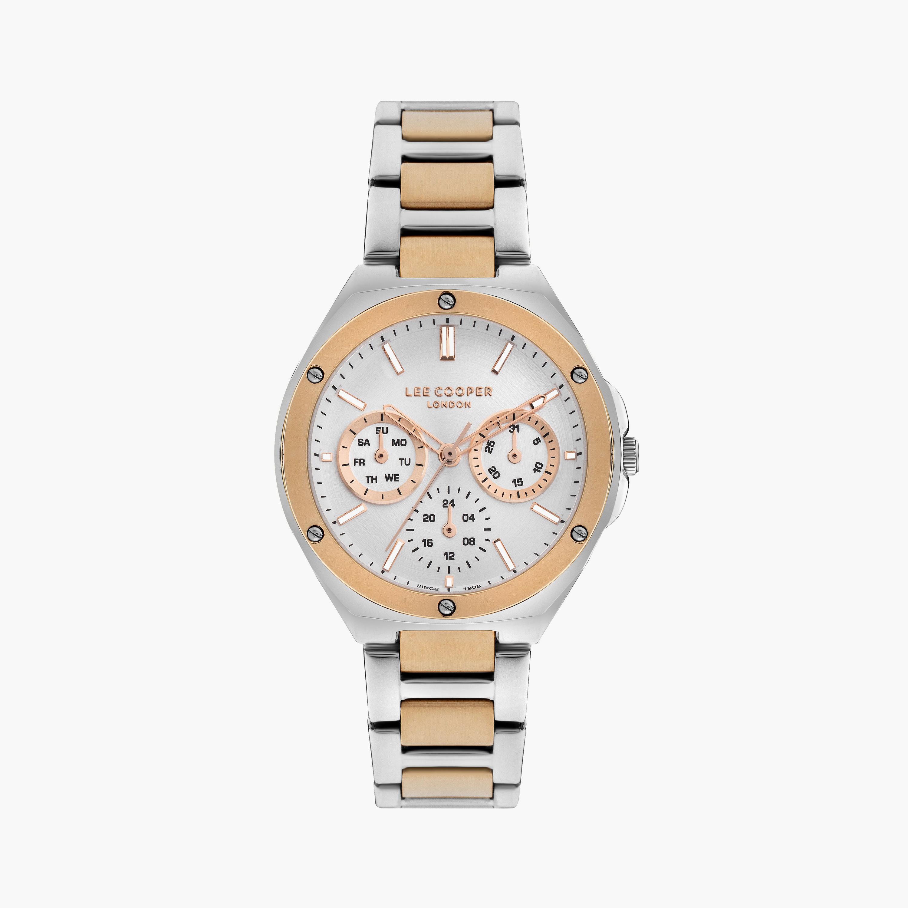 لي كوبر ساعة نسائية كرونوغراف معدن فضي وروز جولد LC07844.530-women-watchesandjewellery-watches-image-1