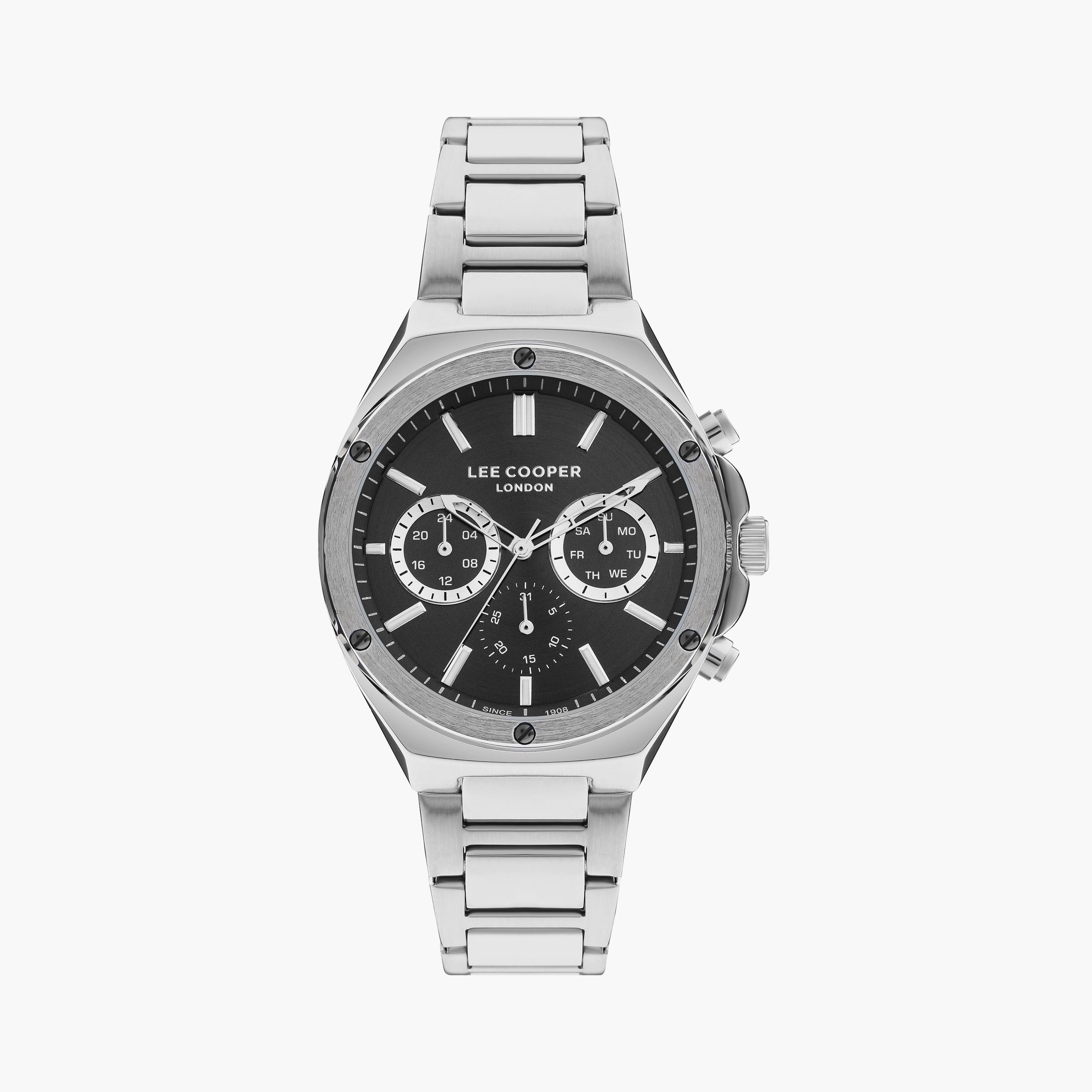 لي كوبر ساعة رجالية كرونوغراف معدن فضي LC07845.350-men-watchesandjewellery-watches-image-1
