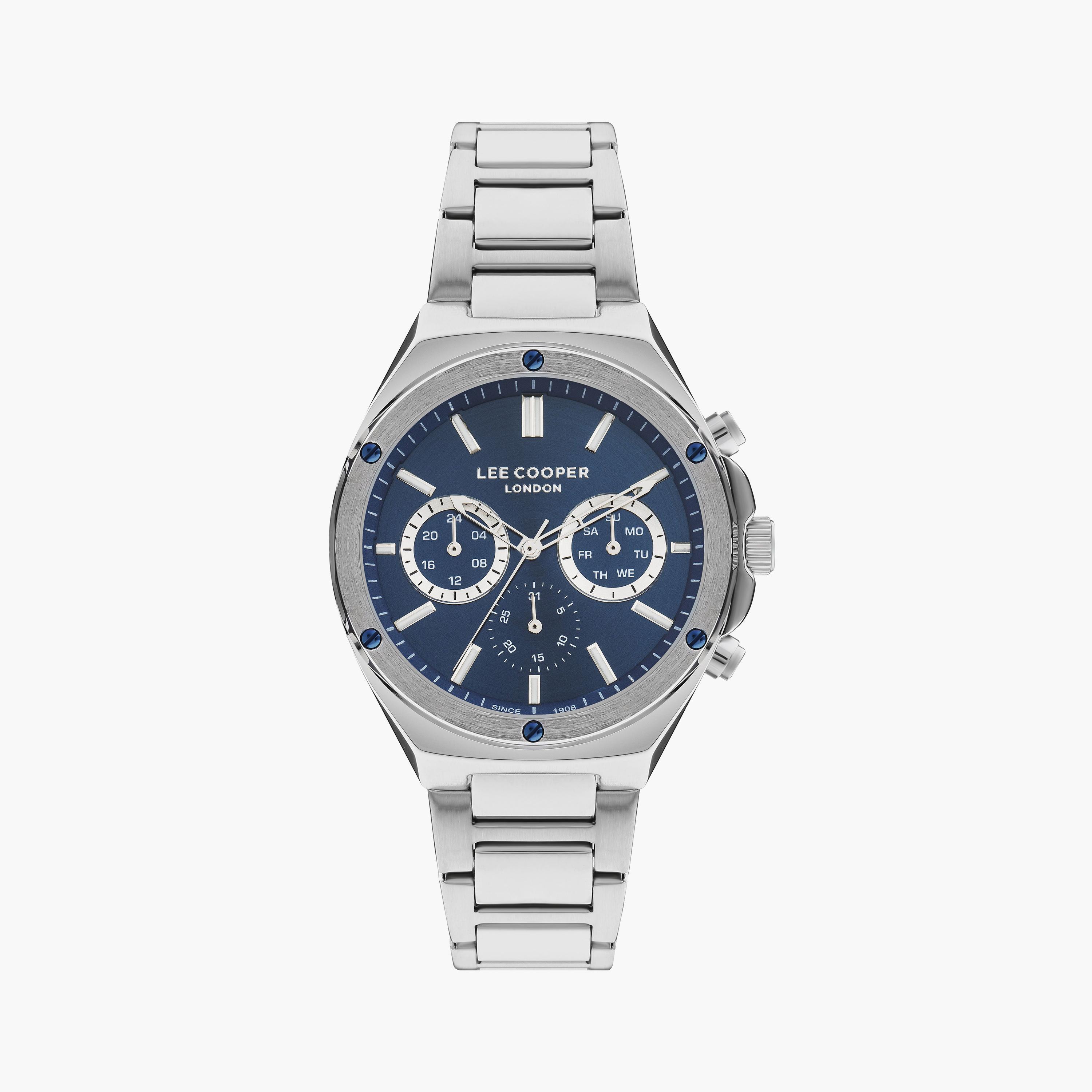 لي كوبر ساعة رجالية كرونوغراف معدن فضي LC07845.390-men-watchesandjewellery-watches-image-1