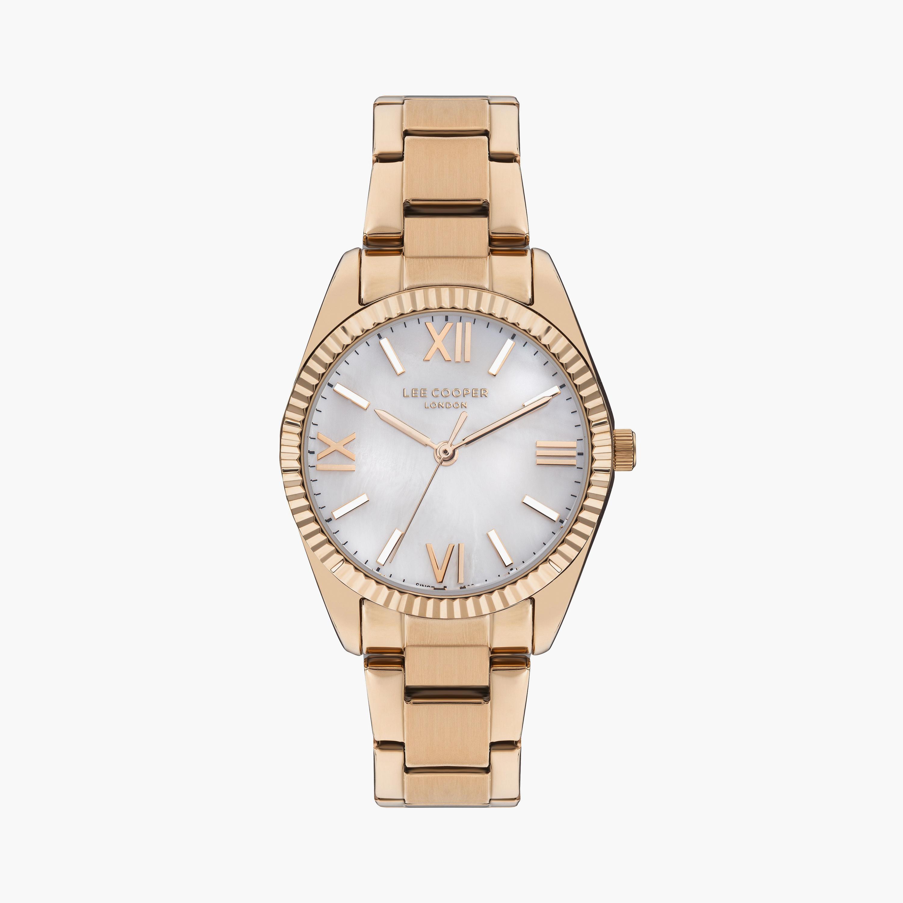 لي كوبر ساعة تناظرية معدن روز جولد LC07868.420-women-watchesandjewellery-watches-image-1