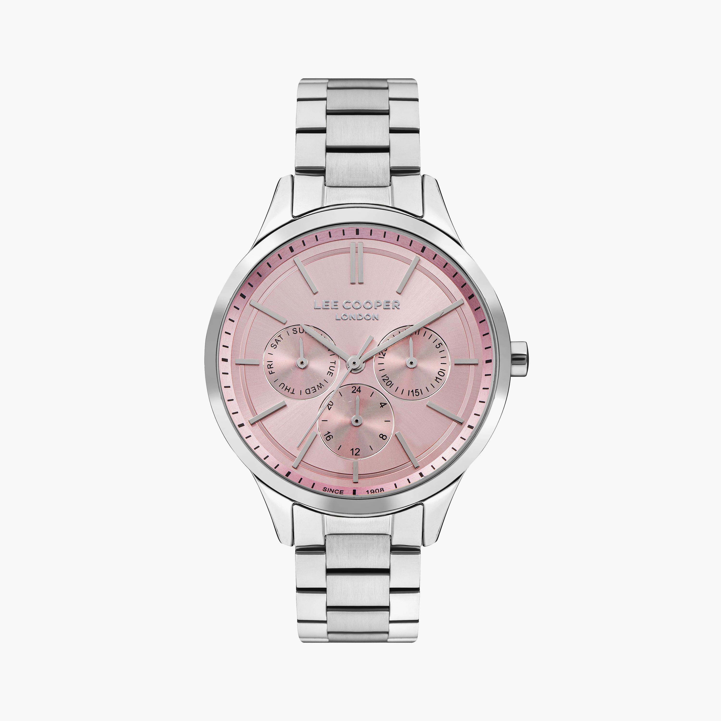 لي كوبر ساعة نسائية كرونوغراف معدن فضي LC07865.380-women-watchesandjewellery-watches-image-1
