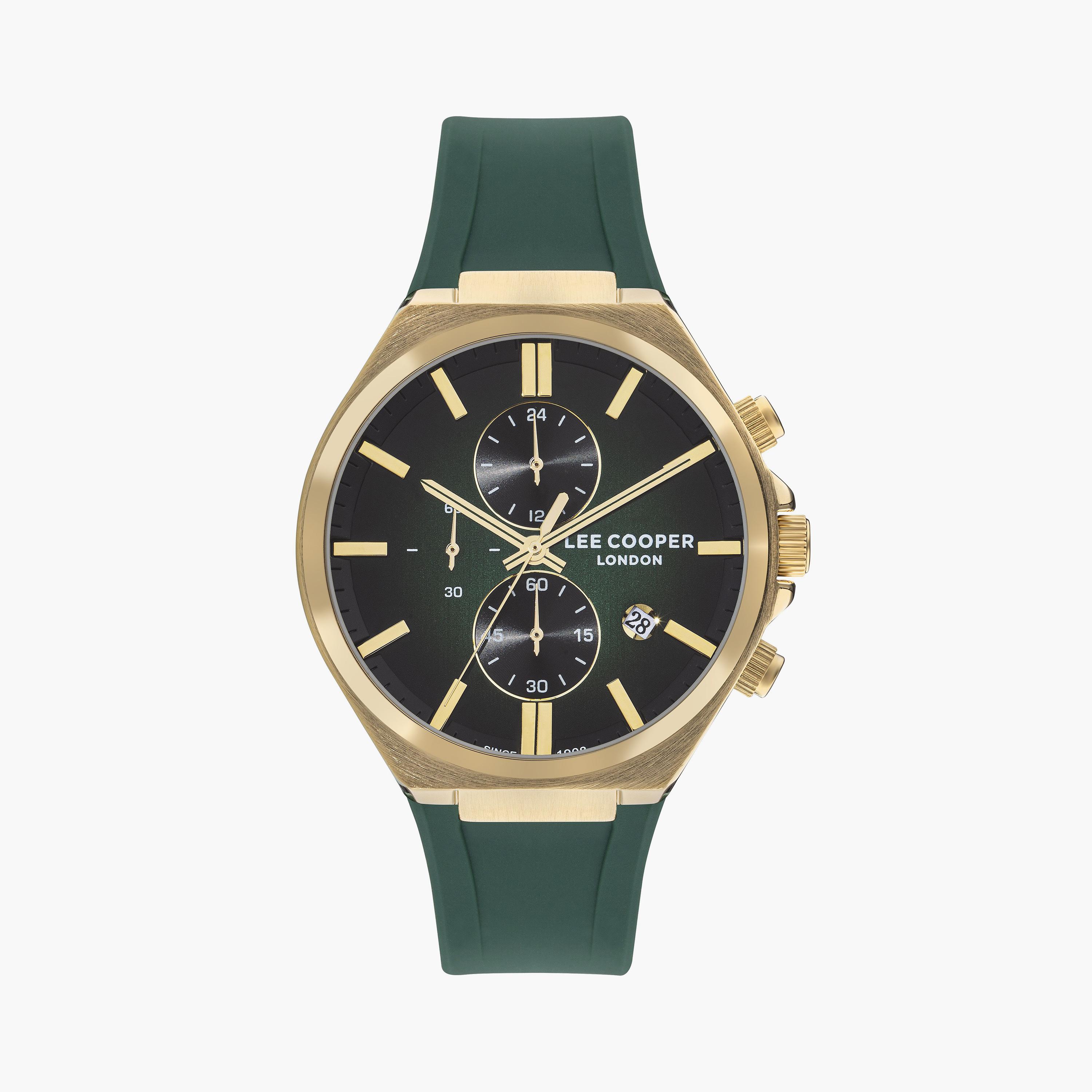 Lee Cooper Men's Green Chronograph Silicone Watch | LC07854.177-men-watchesandjewellery-watches-image-1