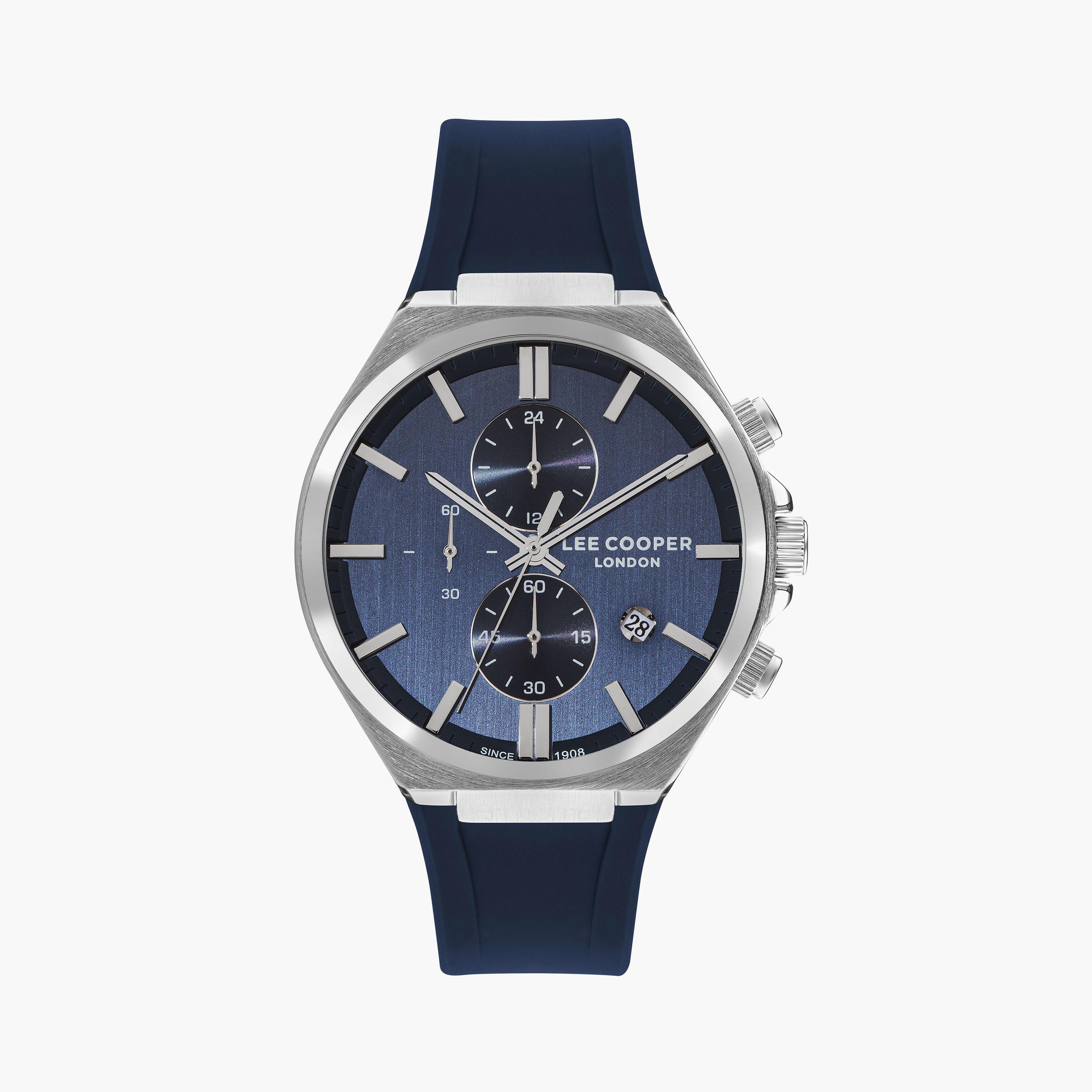 Lee Cooper Men's Blue Chronograph Silicone Watch | LC07854.399-men-watchesandjewellery-watches-image-1