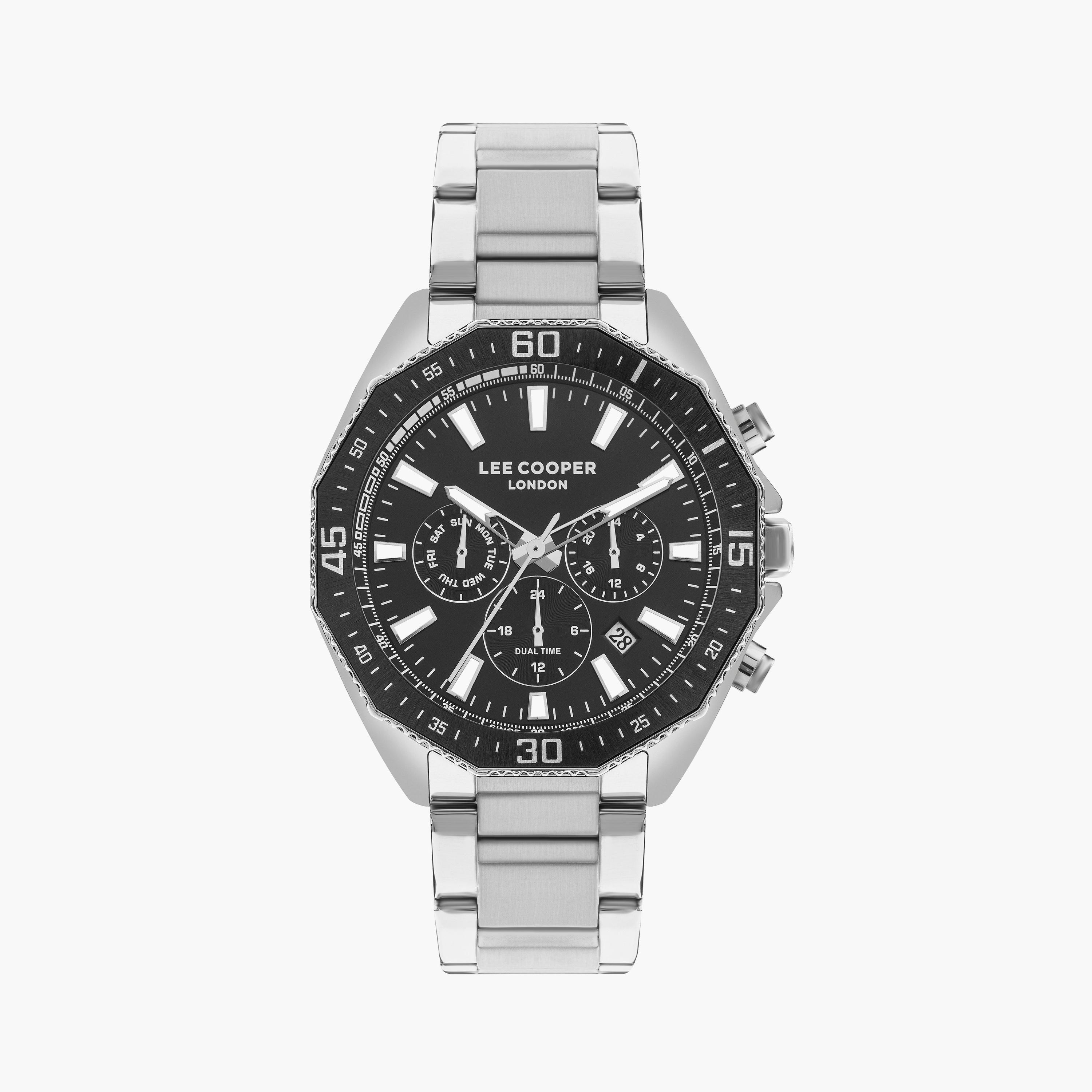 Lee Cooper Men's Black Chronograph Metal Watch | LC07847.350-men-watchesandjewellery-watches-image-1