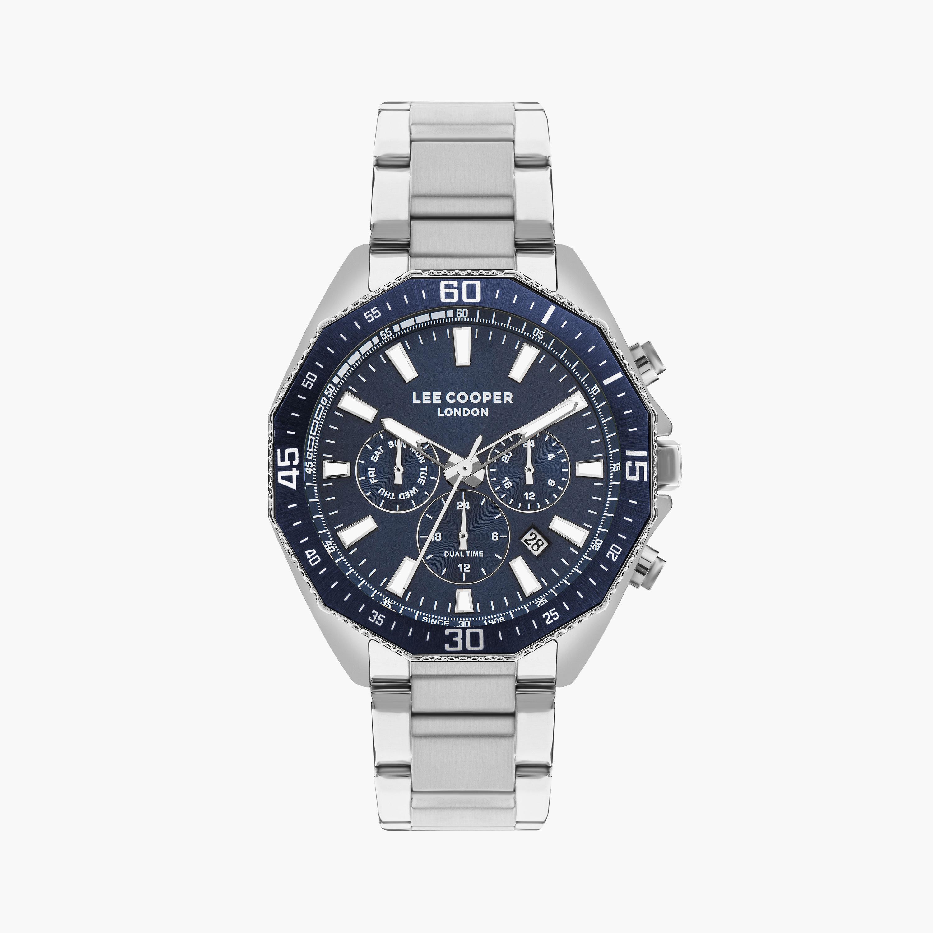 لي كوبر ساعة رجالية كرونوغراف معدن فضي LC07847.390-men-watchesandjewellery-watches-image-1
