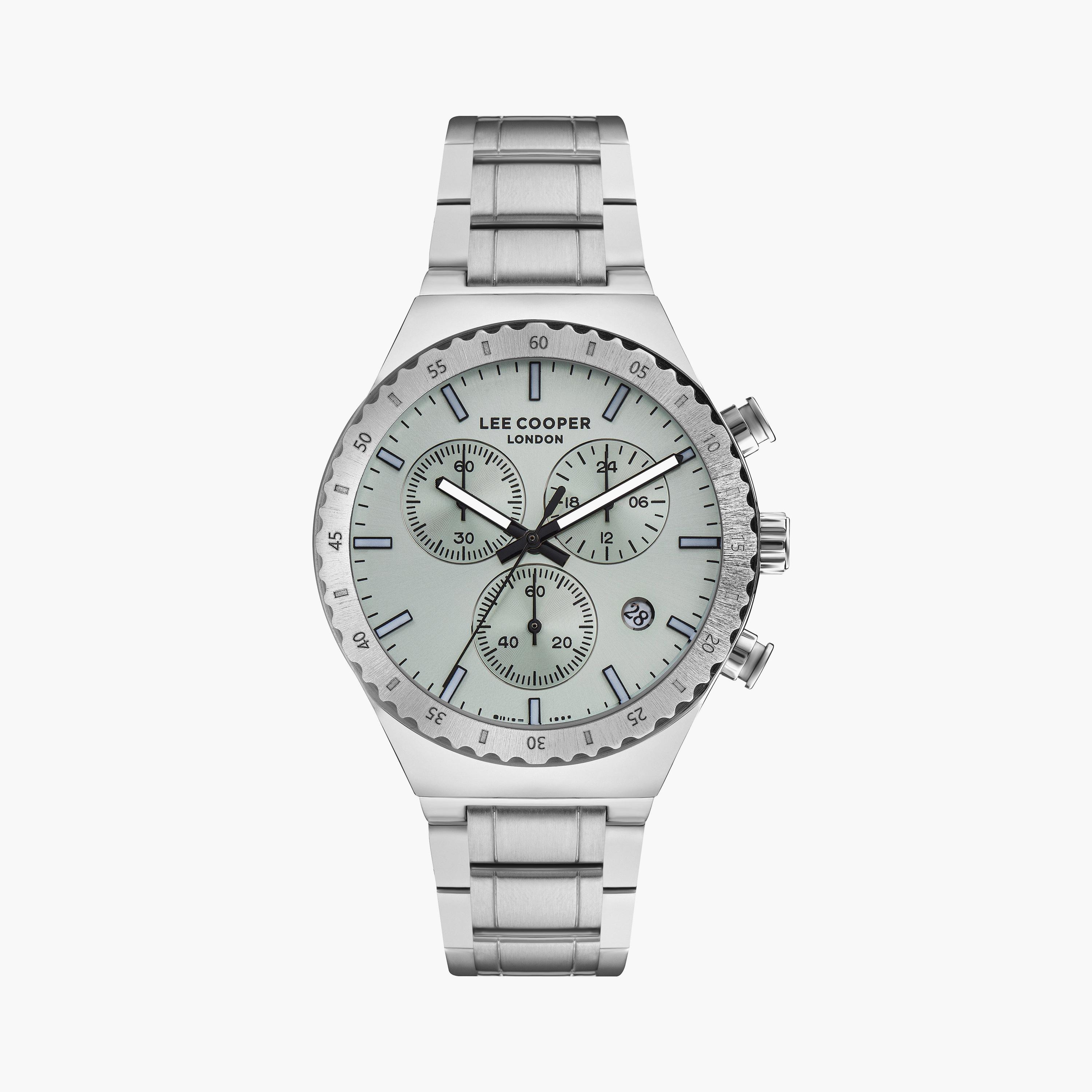 Lee Cooper Men's Silver Chronograph Metal Watch | LC07853.370-men-watchesandjewellery-watches-image-1