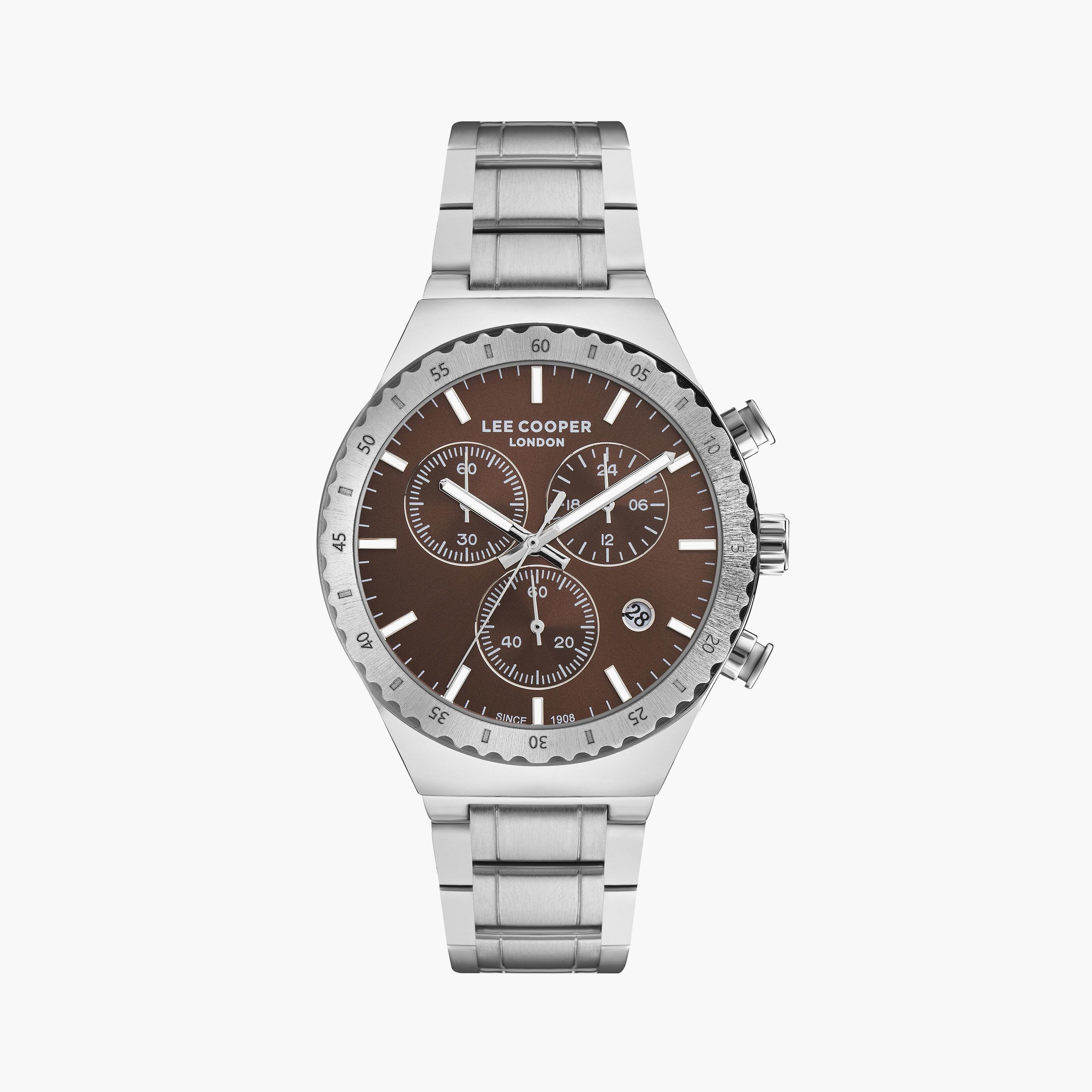 لي كوبر ساعة رجالية كرونوغراف معدن فضي LC07853.340-men-watchesandjewellery-watches-image-1