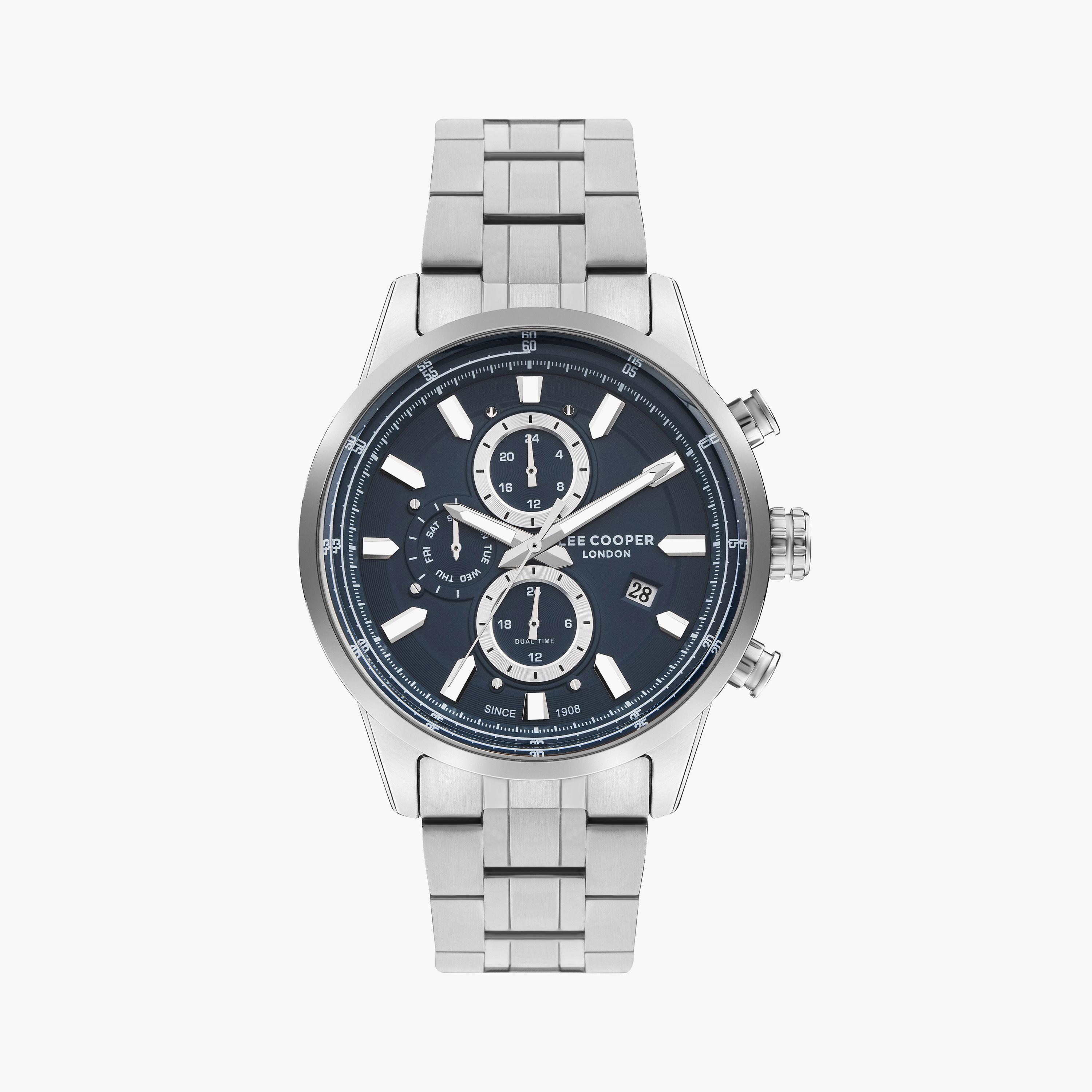 لي كوبر ساعة رجالية كرونوغراف معدن فضي LC07836.390-men-watchesandjewellery-watches-image-1