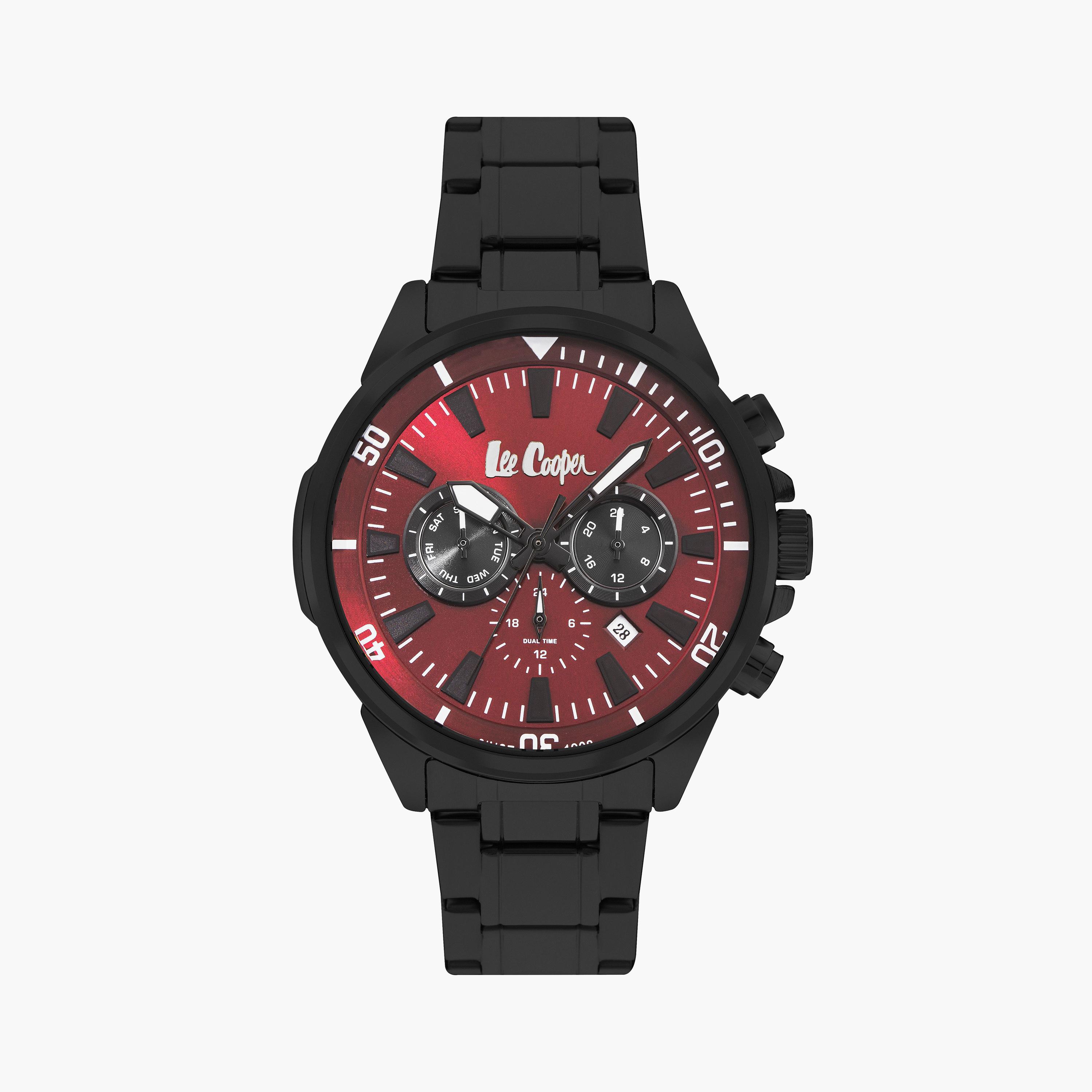 Lee Cooper Men's Gun Metal Chronograph Metal Watch | LC07846.680-men-watchesandjewellery-watches-image-1