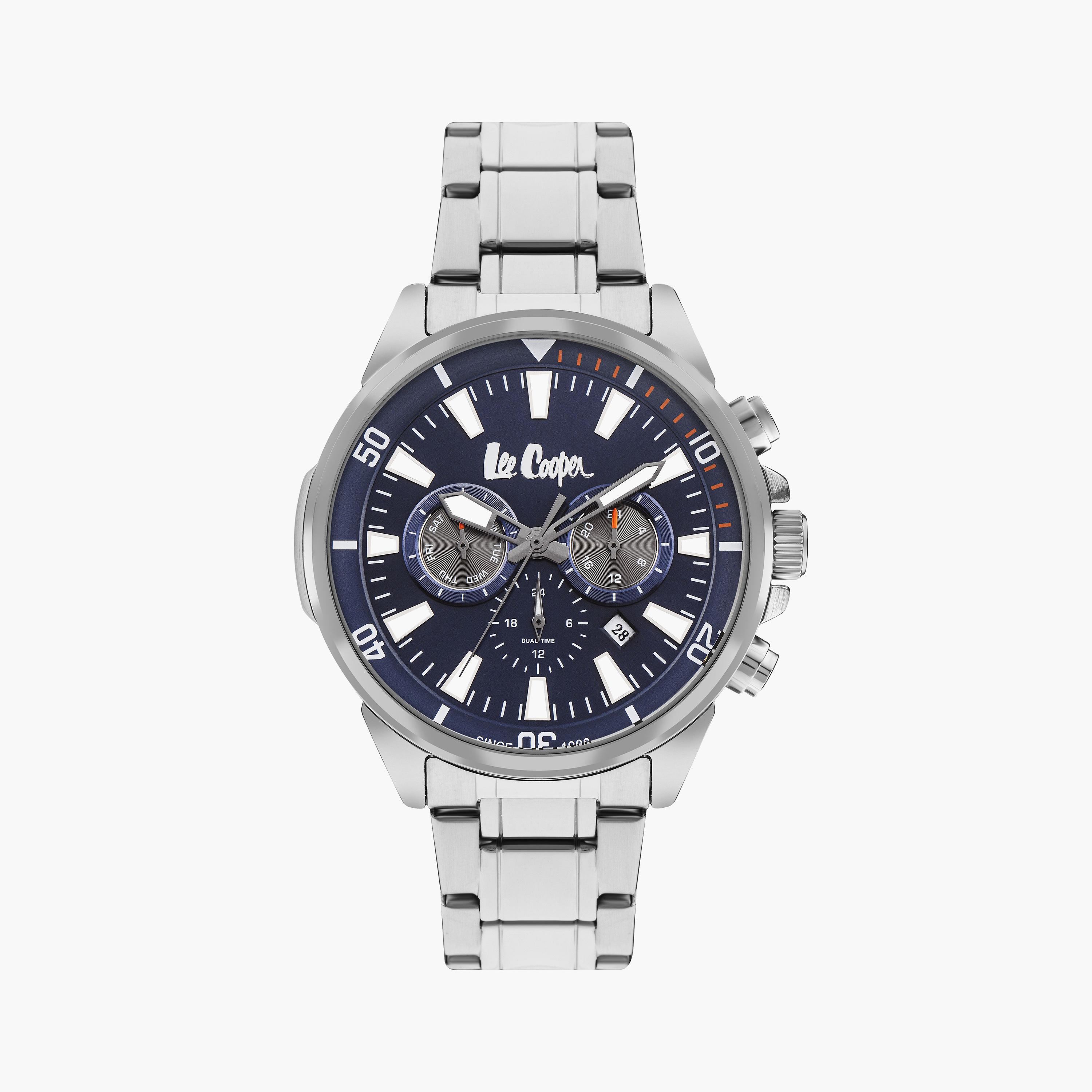 لي كوبر ساعة رجالية كرونوغراف معدن فضي LC07846.390-men-watchesandjewellery-watches-image-1