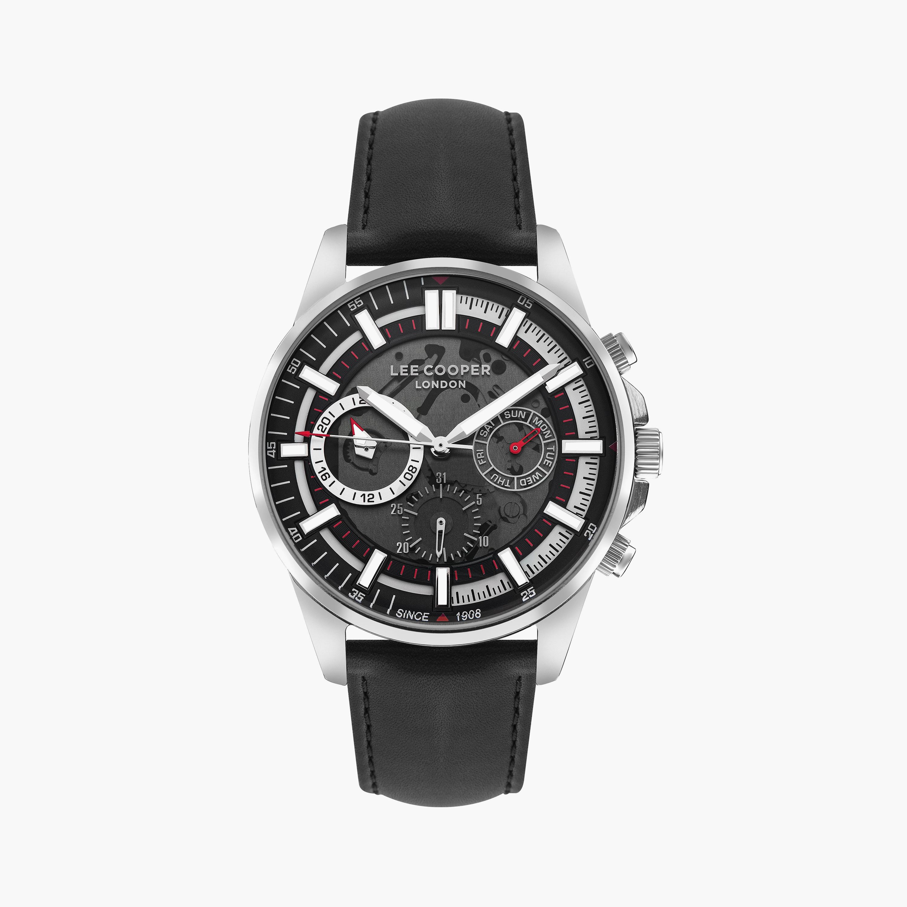 Lee Cooper Men's Black Chronograph Leather Watch | LC07816.361-men-watchesandjewellery-watches-image-1