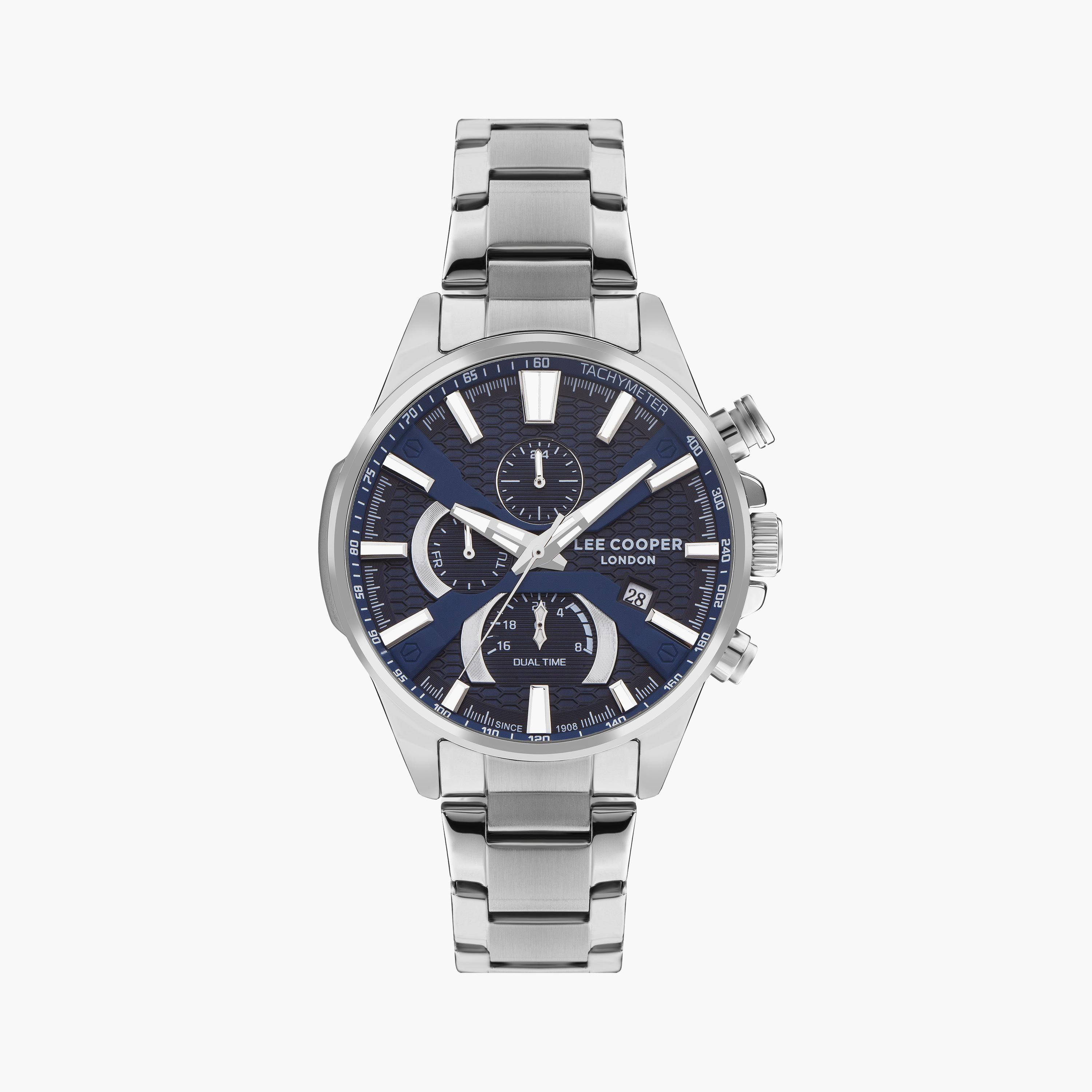 لي كوبر ساعة رجالية كرونوغراف معدن فضي LC07801.390-men-watchesandjewellery-watches-image-1