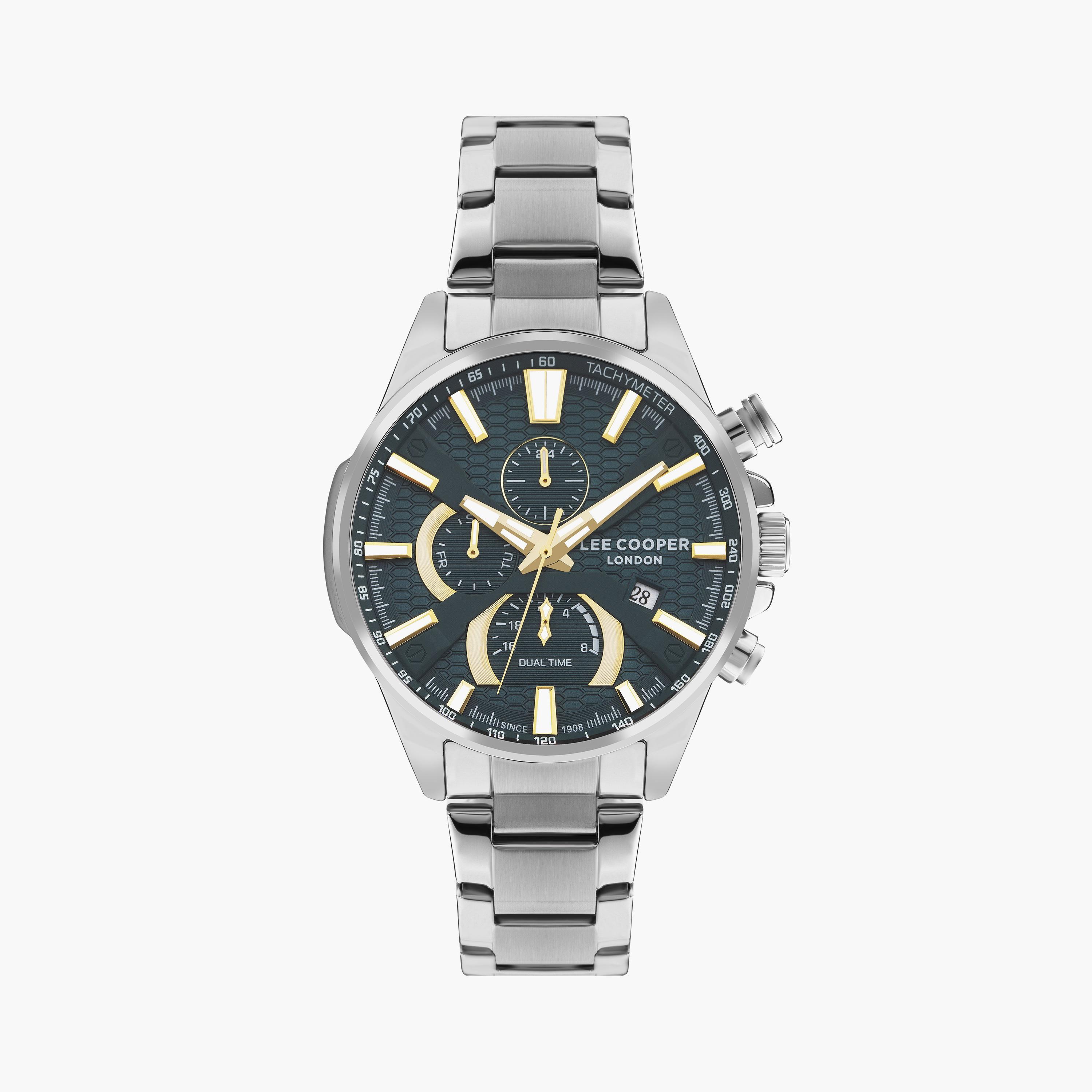 Lee Cooper Men's Silver Chronograph Metal Watch | LC07801.270-men-watchesandjewellery-watches-image-1