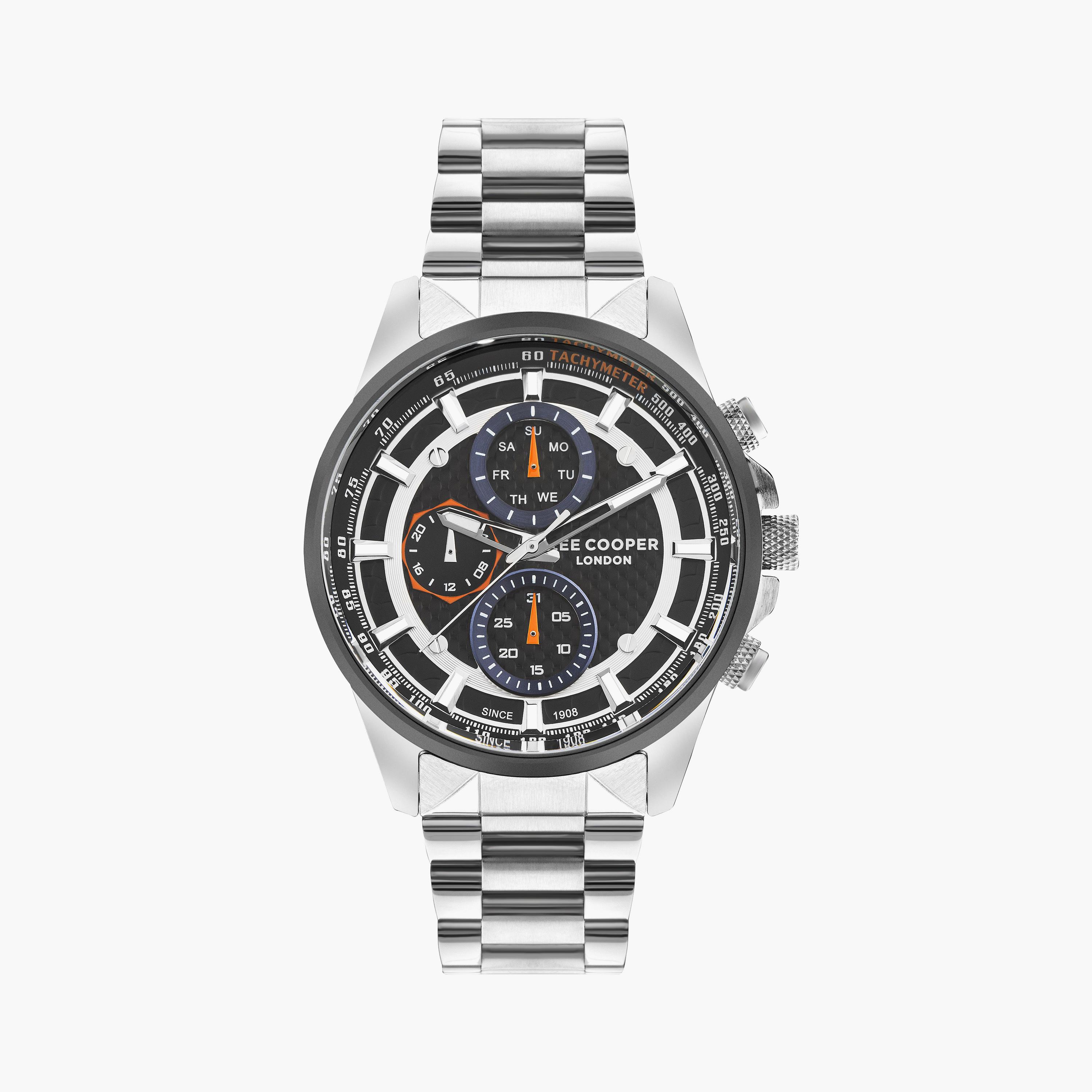 Lee Cooper Men's Silver Chronograph Metal Watch | LC07852.360-men-watchesandjewellery-watches-image-1
