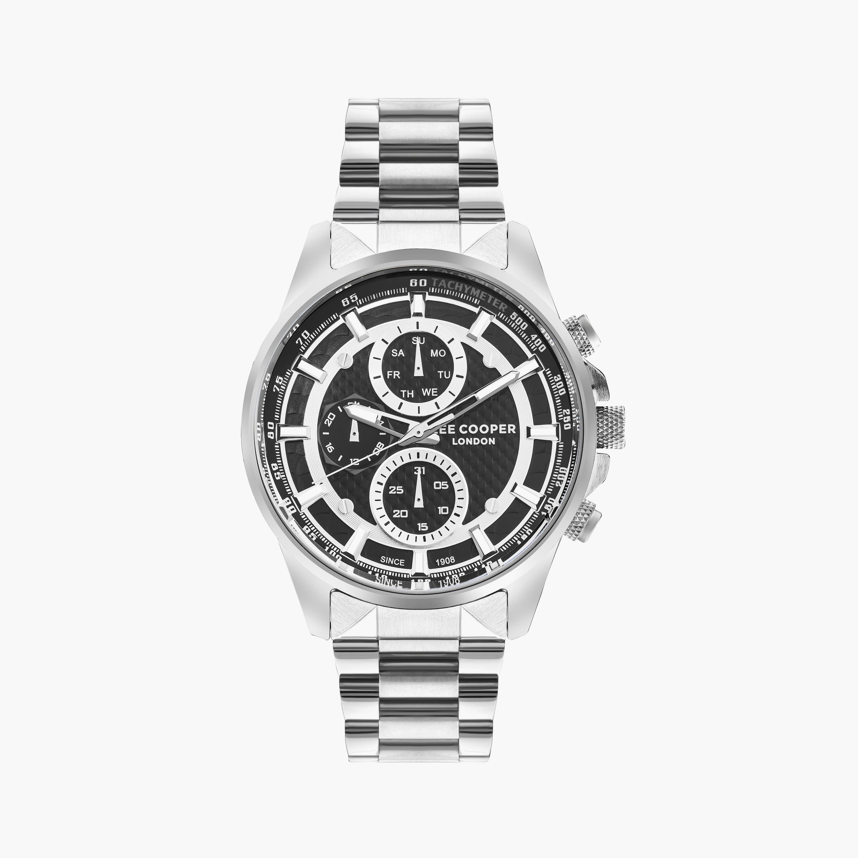 Lee Cooper Men's Silver Chronograph Metal Watch | LC07852.350-men-watchesandjewellery-watches-image-1