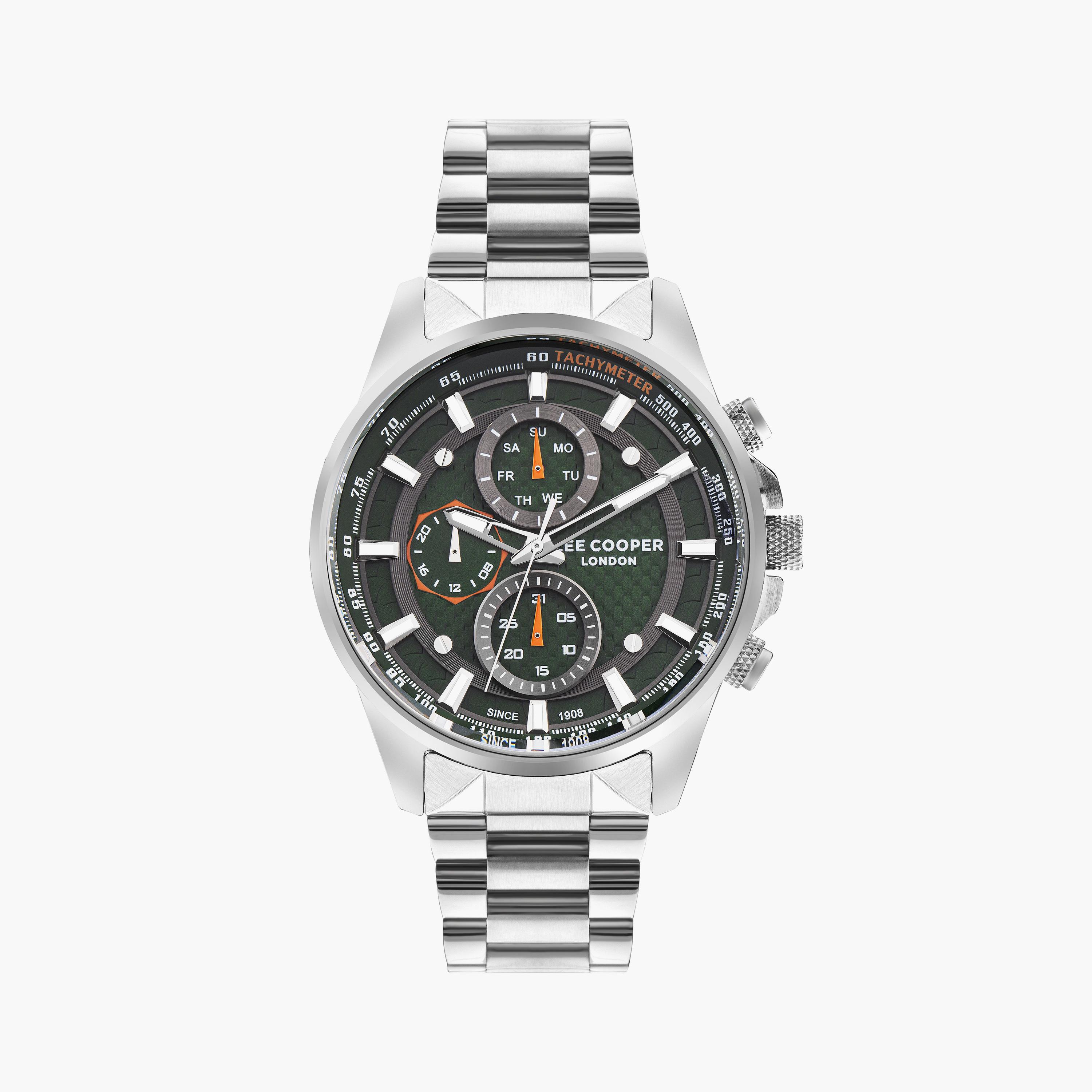 Lee Cooper Men's Silver Chronograph Metal Watch | LC07852.370-men-watchesandjewellery-watches-image-1