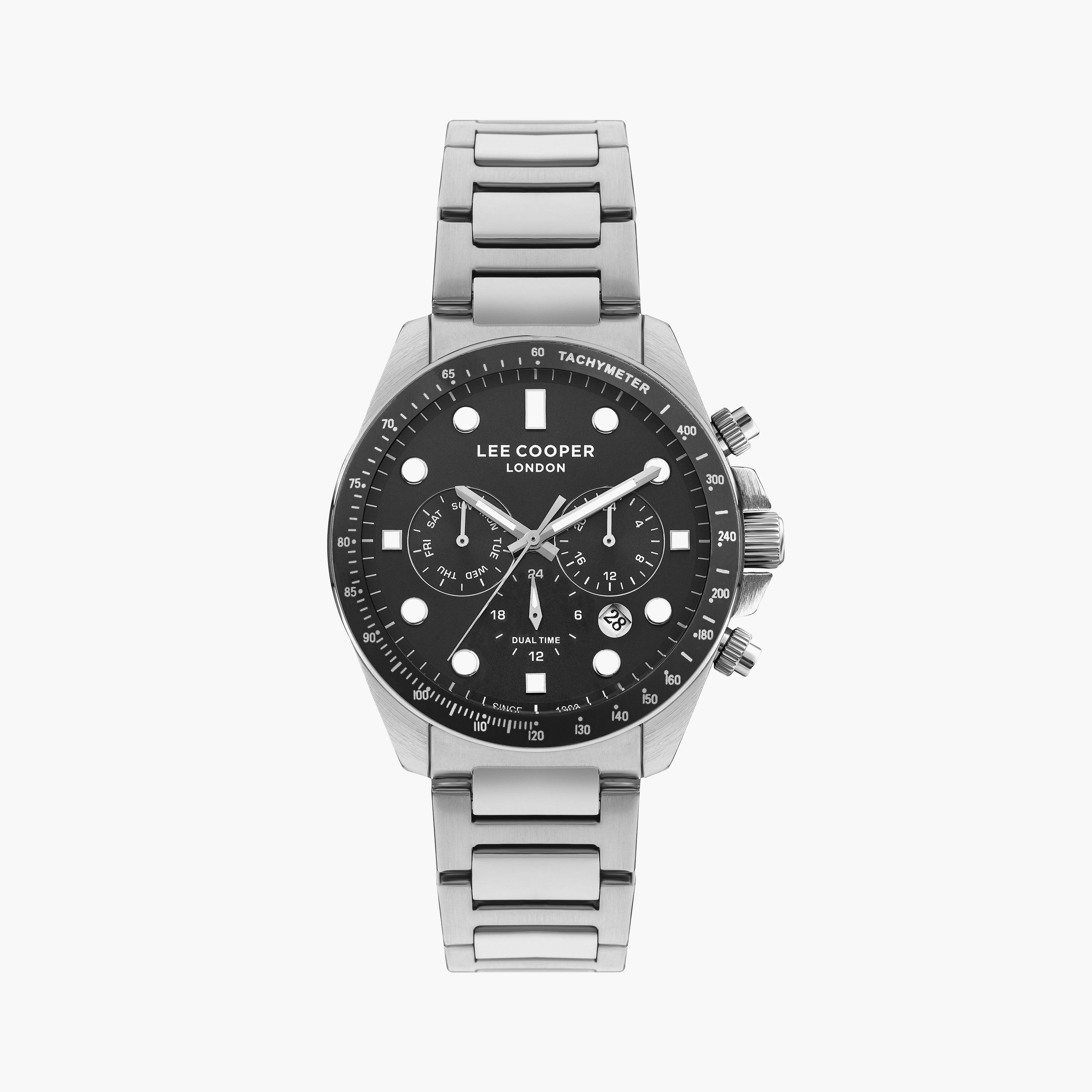 لي كوبر ساعة رجالية كرونوغراف معدن فضي LC07829.350-men-watchesandjewellery-watches-image-1