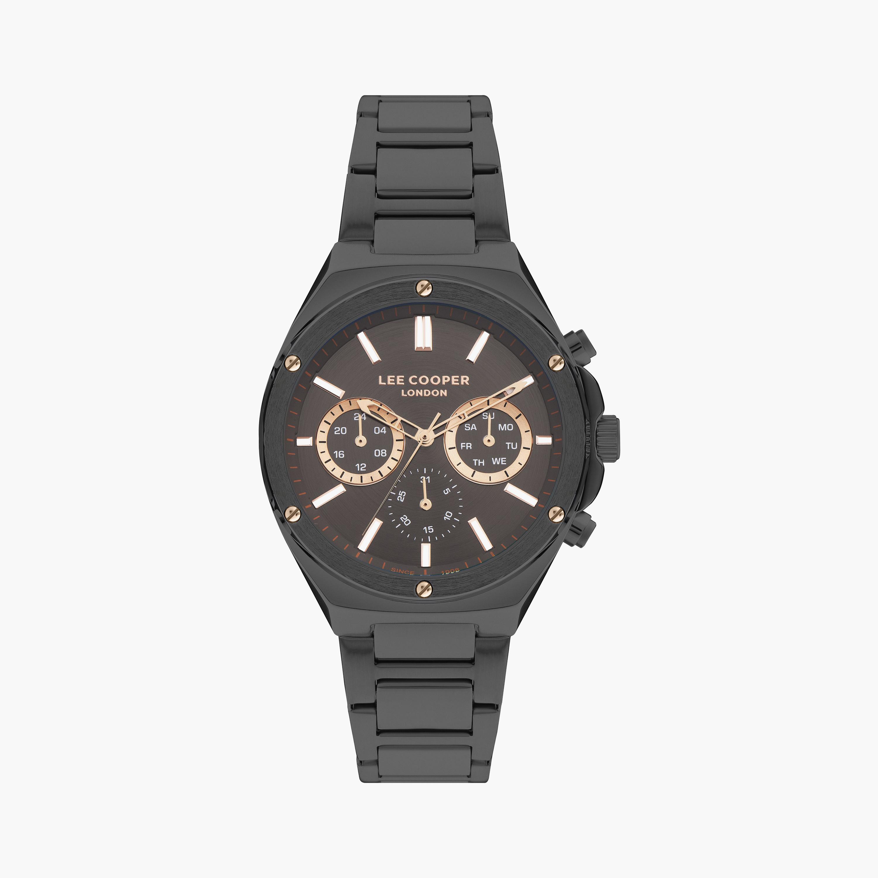 لي كوبر ساعة رجالية كرونوغراف معدن رمادي معدني LC07845.060-men-watchesandjewellery-watches-image-1