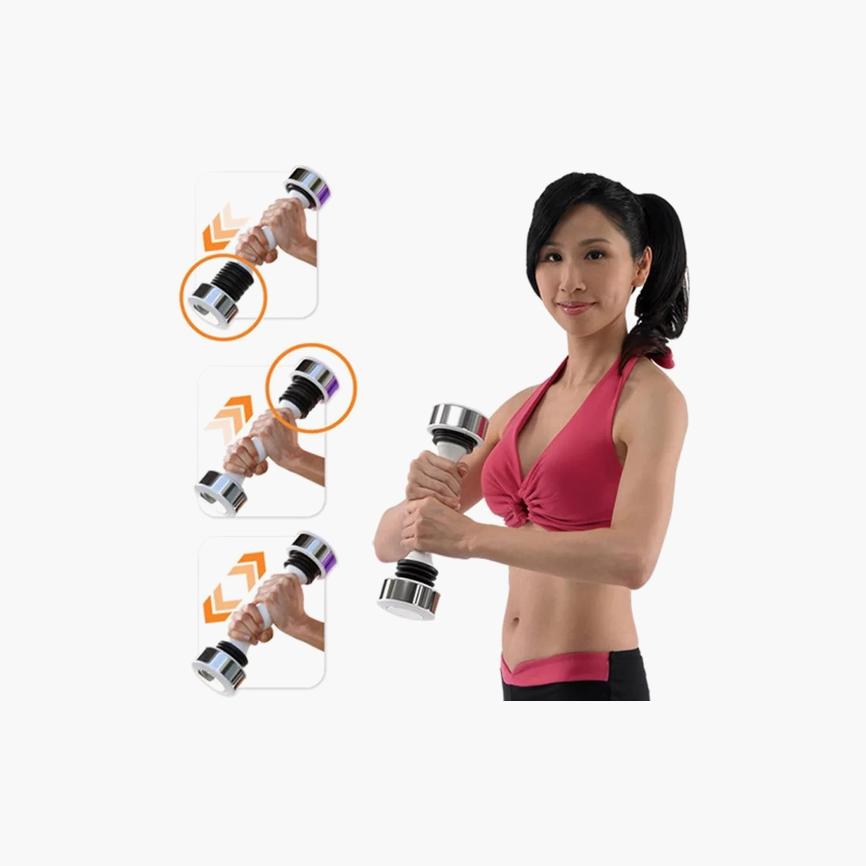 Body Builder Shaking Dumbbell For Women - Silver | 38-7601-sports-gear-gym-image-3