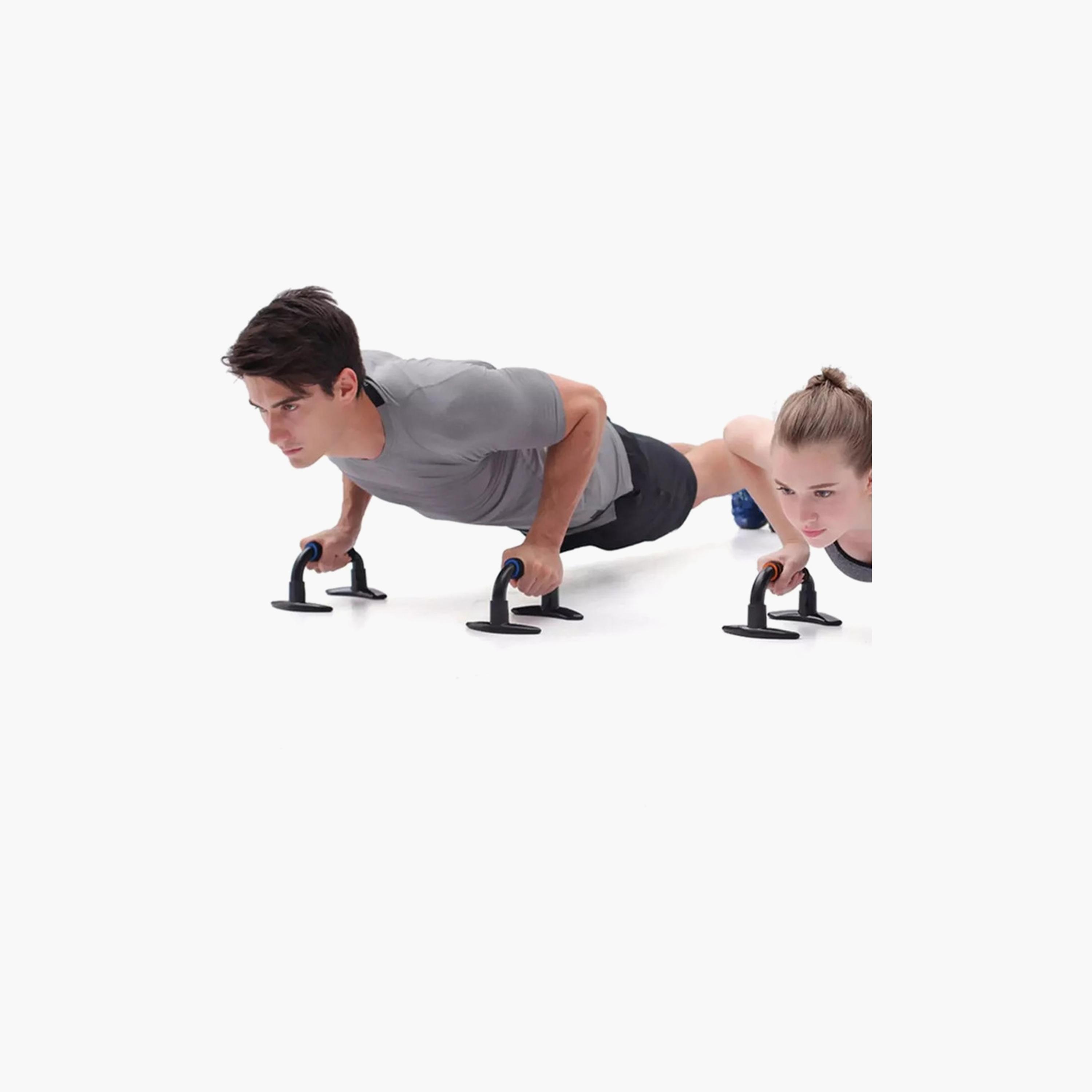 Body Builder Sport Rotating Push Up Bar - Grey | 38-8144C-sports-gear-gym-image-3