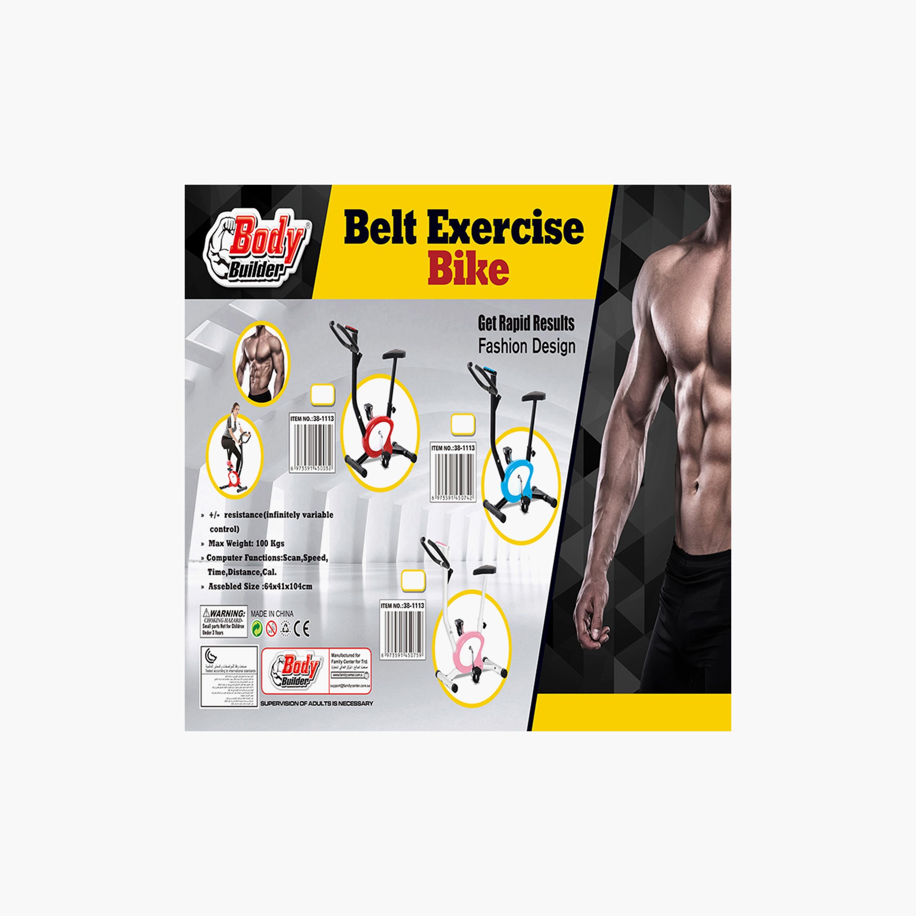 Body Builder Belt Exercise Bike - Pink | 38-1113-sports-gear-gym-image-2
