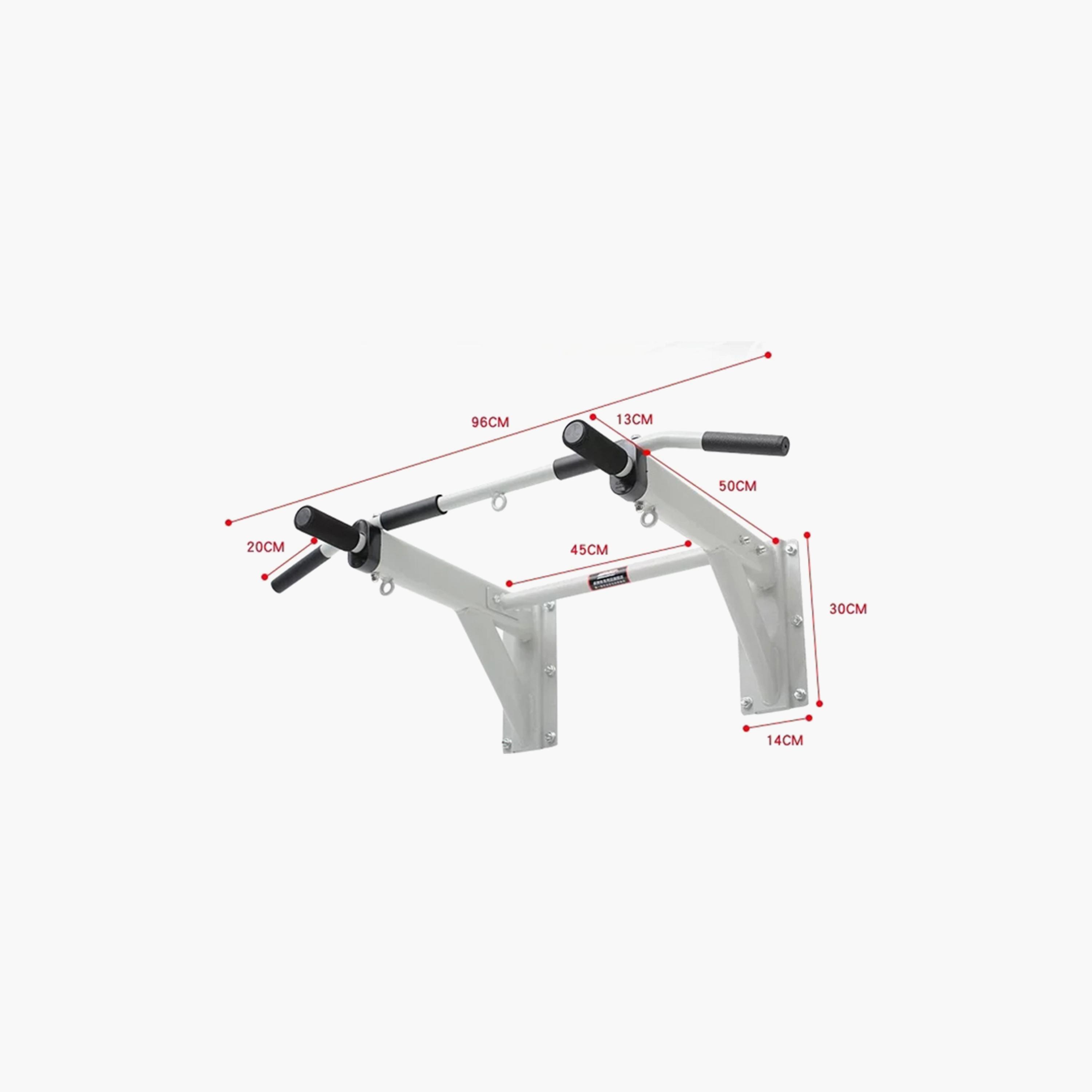 Body Builder Wall Mounted Pull Up Bar Exercises - Grey and Black | 38-1159-sports-gear-gym-image-8