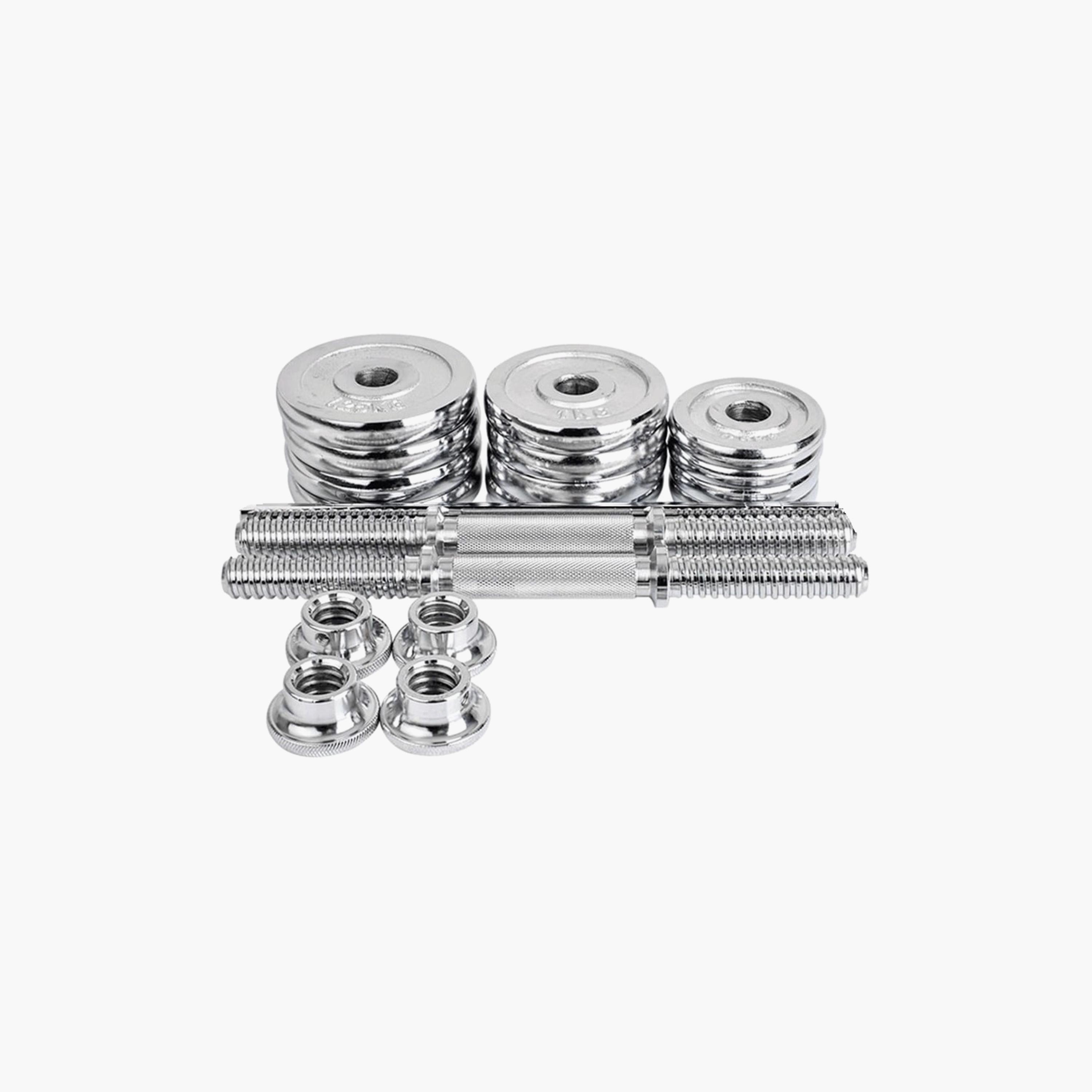 Body Builder Chrome Dumbbell Set 15 Kg -Silver | 38-1121-sports-gear-gym-image-5