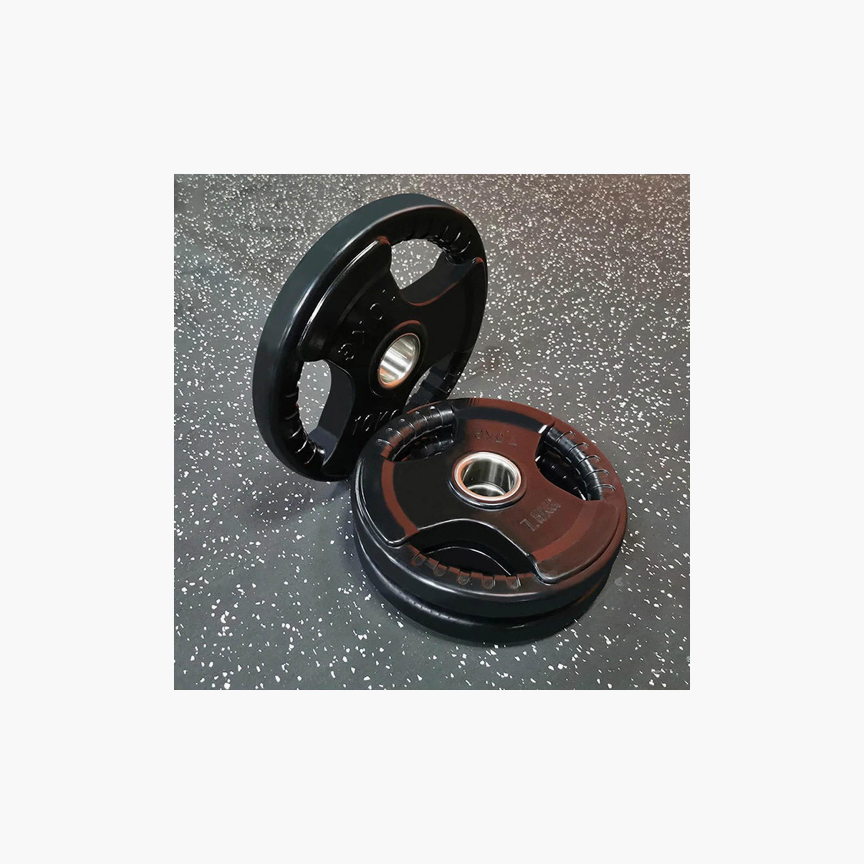 Body Builder Barbell Plate hand Grip Rubber Coated, 15 Kg, 50 mm - Black | 38-1183-sports-gear-gym-image-5
