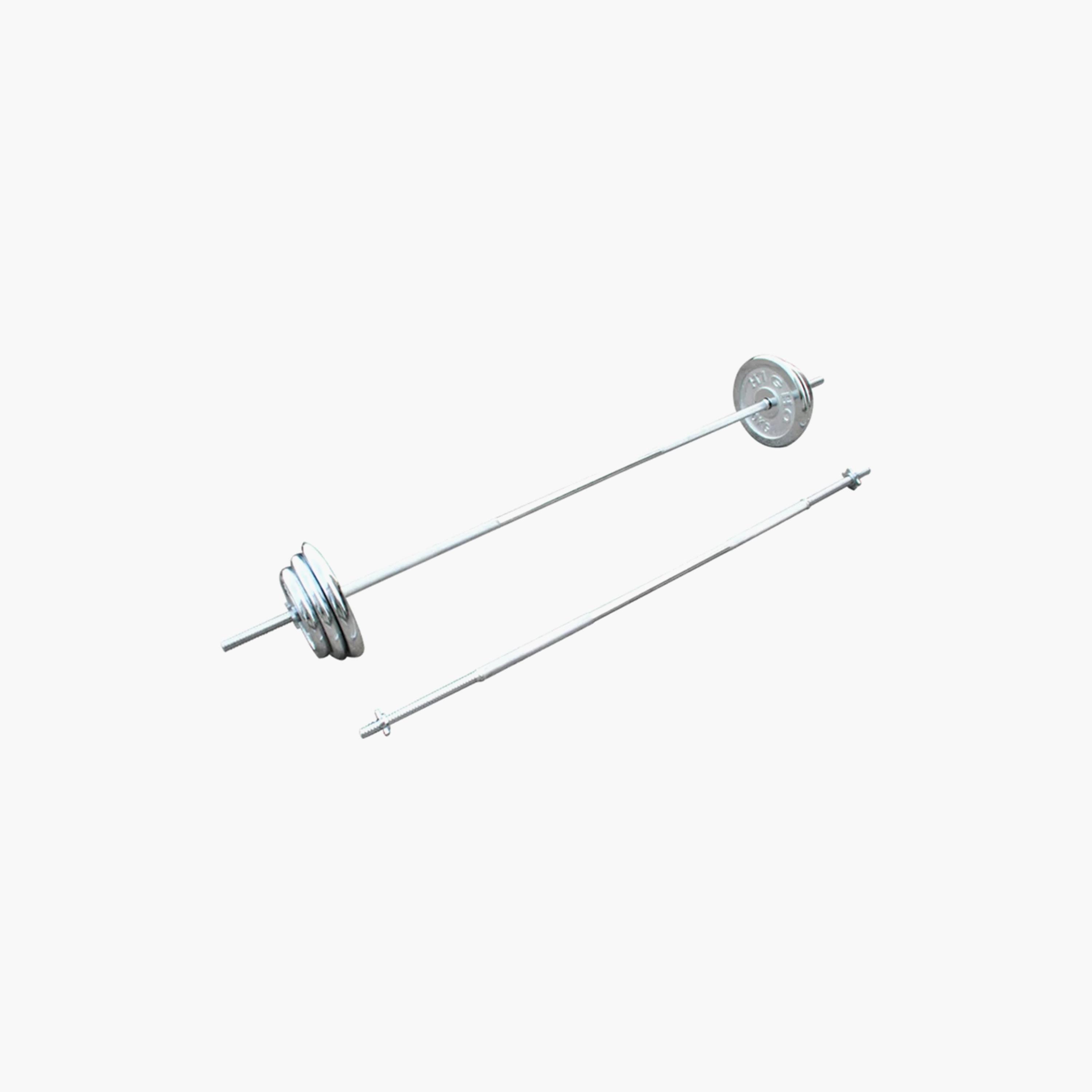 Body Builder Sport Chrome Barbell Bar 1.5 M - Silver | 38-1143-sports-gear-gym-image-2