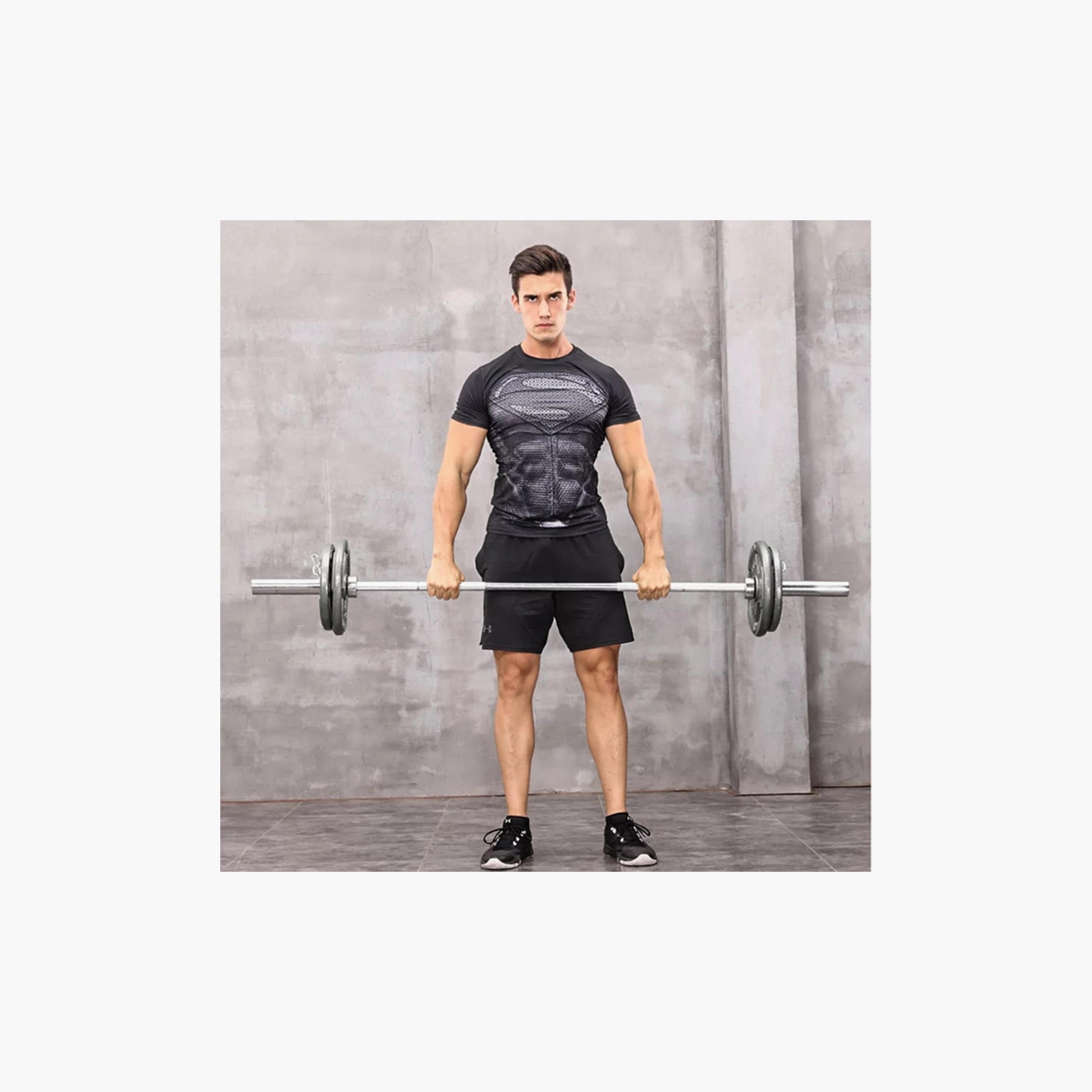 Body Builder Sport Chrome Barbell Bar 1.5 M - Silver | 38-1143-sports-gear-gym-image-3