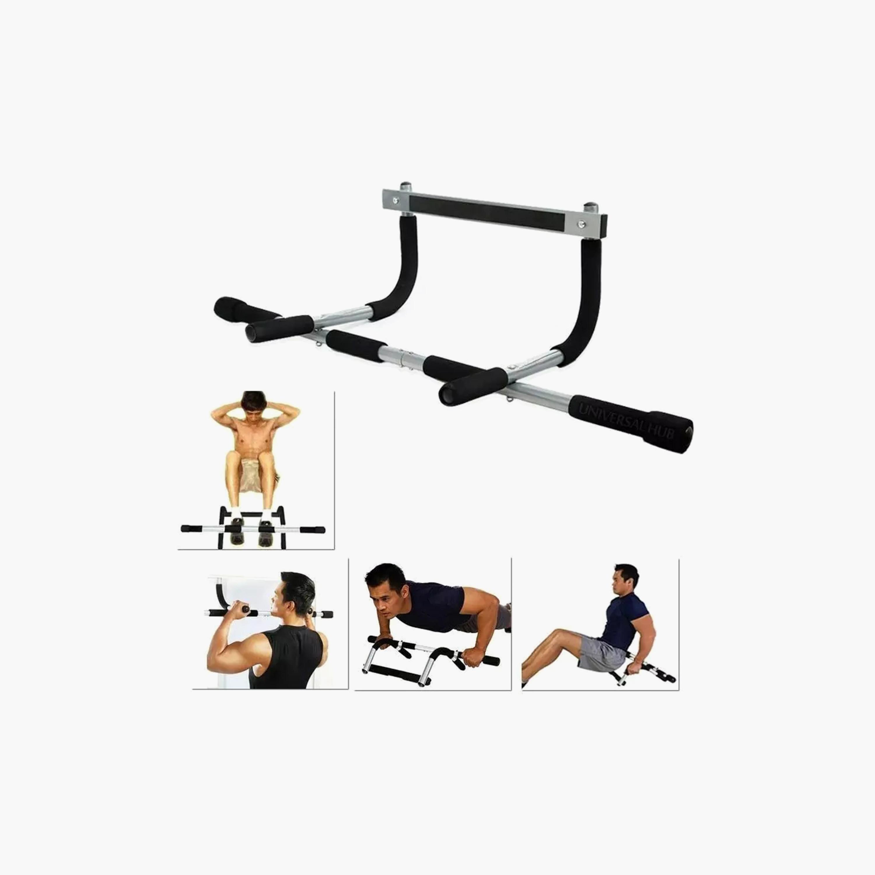 Body Builder Door Gym Bar Power Equipment - Black and Grey | 38-1131-sports-gear-gym-image-1