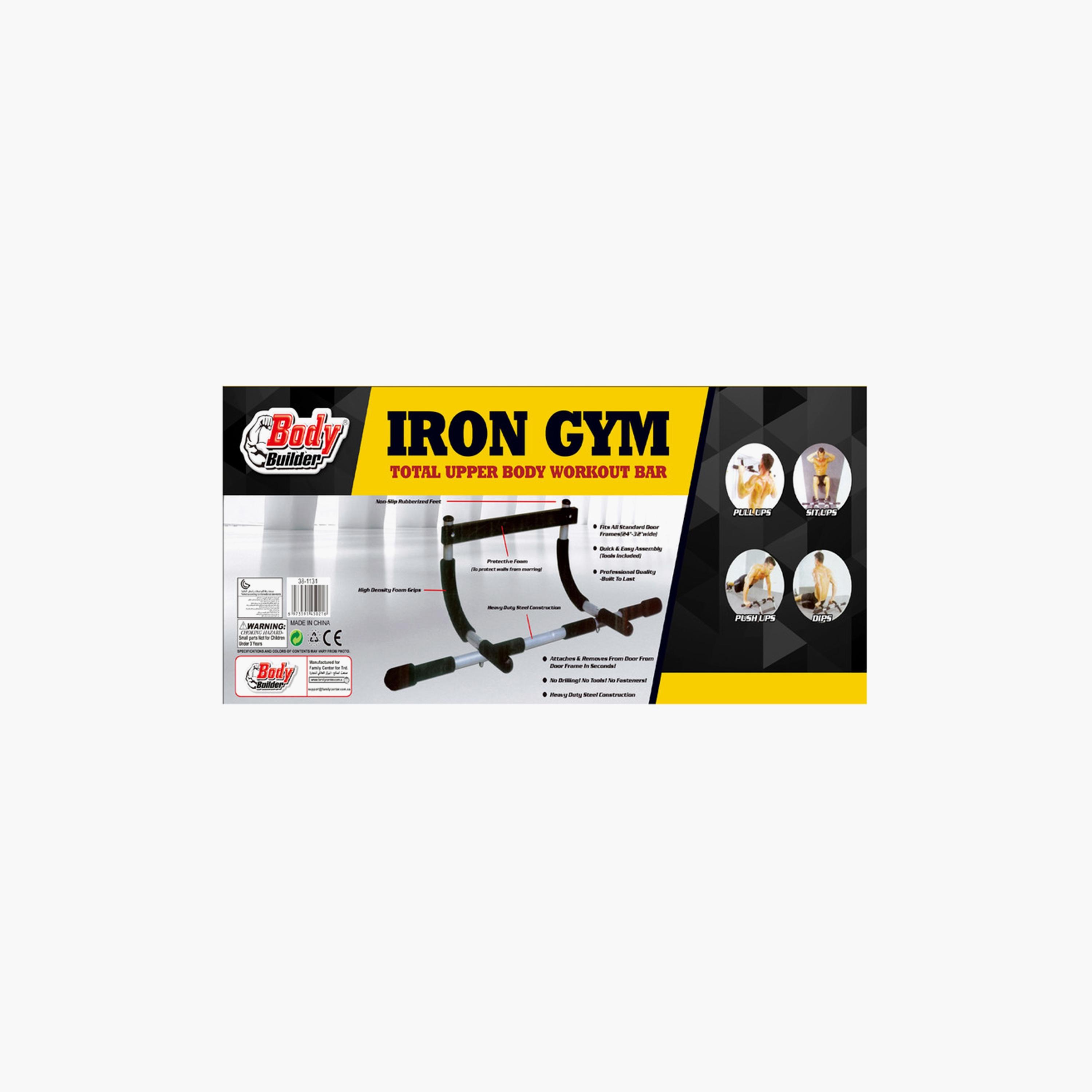 Body Builder Door Gym Bar Power Equipment - Black and Grey | 38-1131-sports-gear-gym-image-2