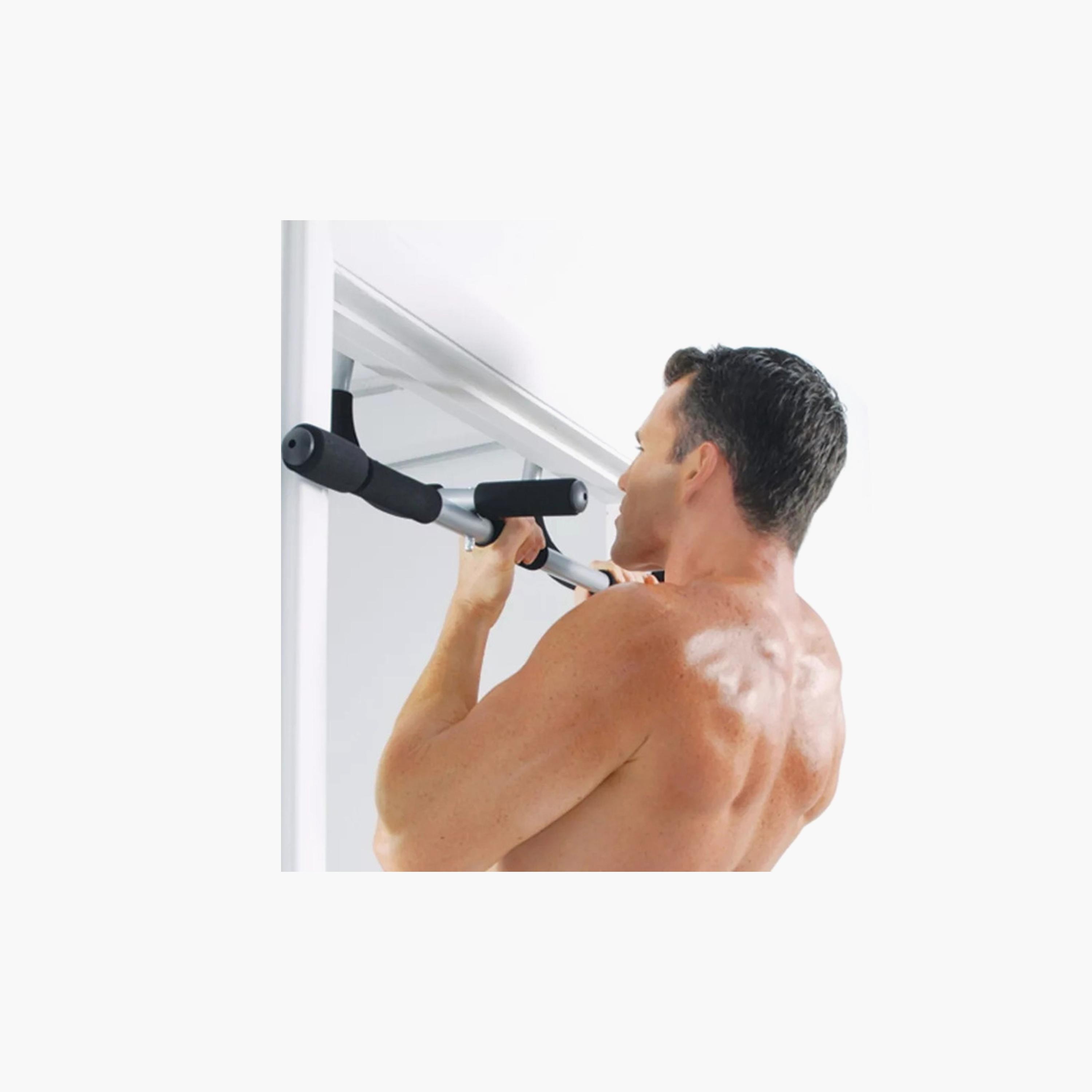 Body Builder Door Gym Bar Power Equipment - Black and Grey | 38-1131-sports-gear-gym-image-3