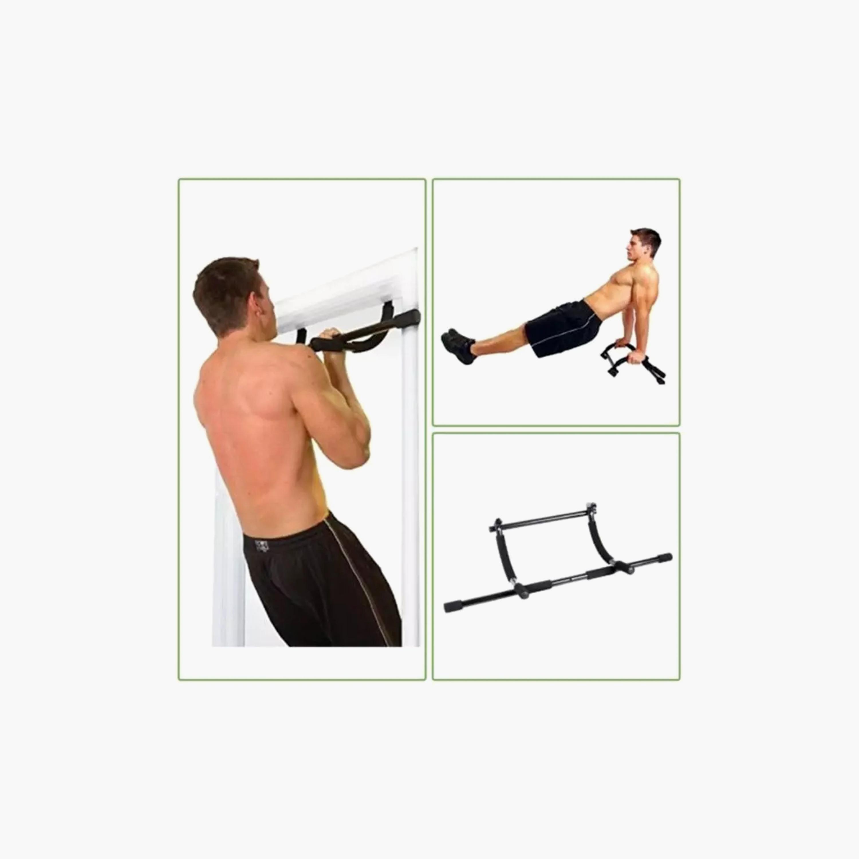 Body Builder Door Gym Bar Power Equipment - Black and Grey | 38-1131-sports-gear-gym-image-4