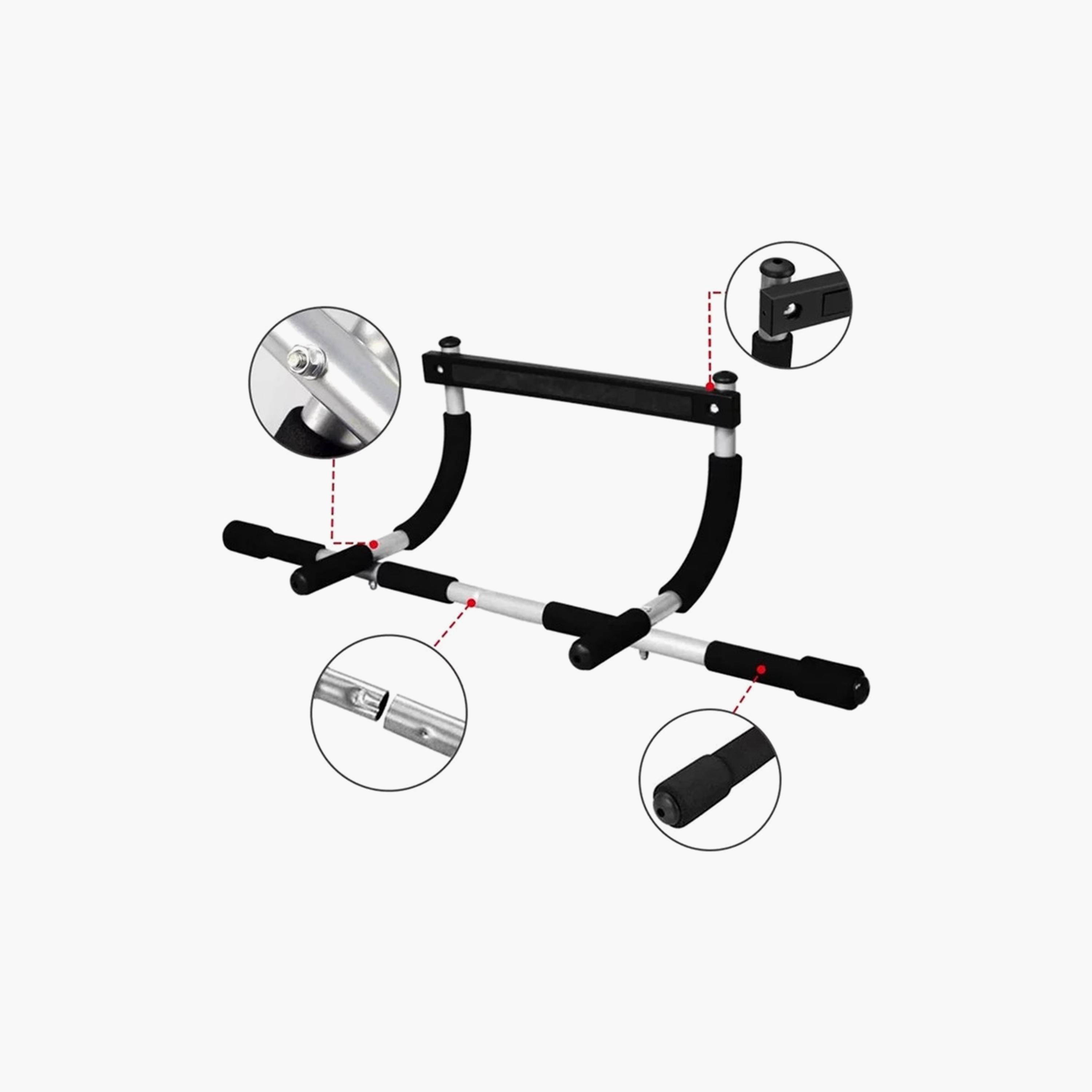 Body Builder Door Gym Bar Power Equipment - Black and Grey | 38-1131-sports-gear-gym-image-6