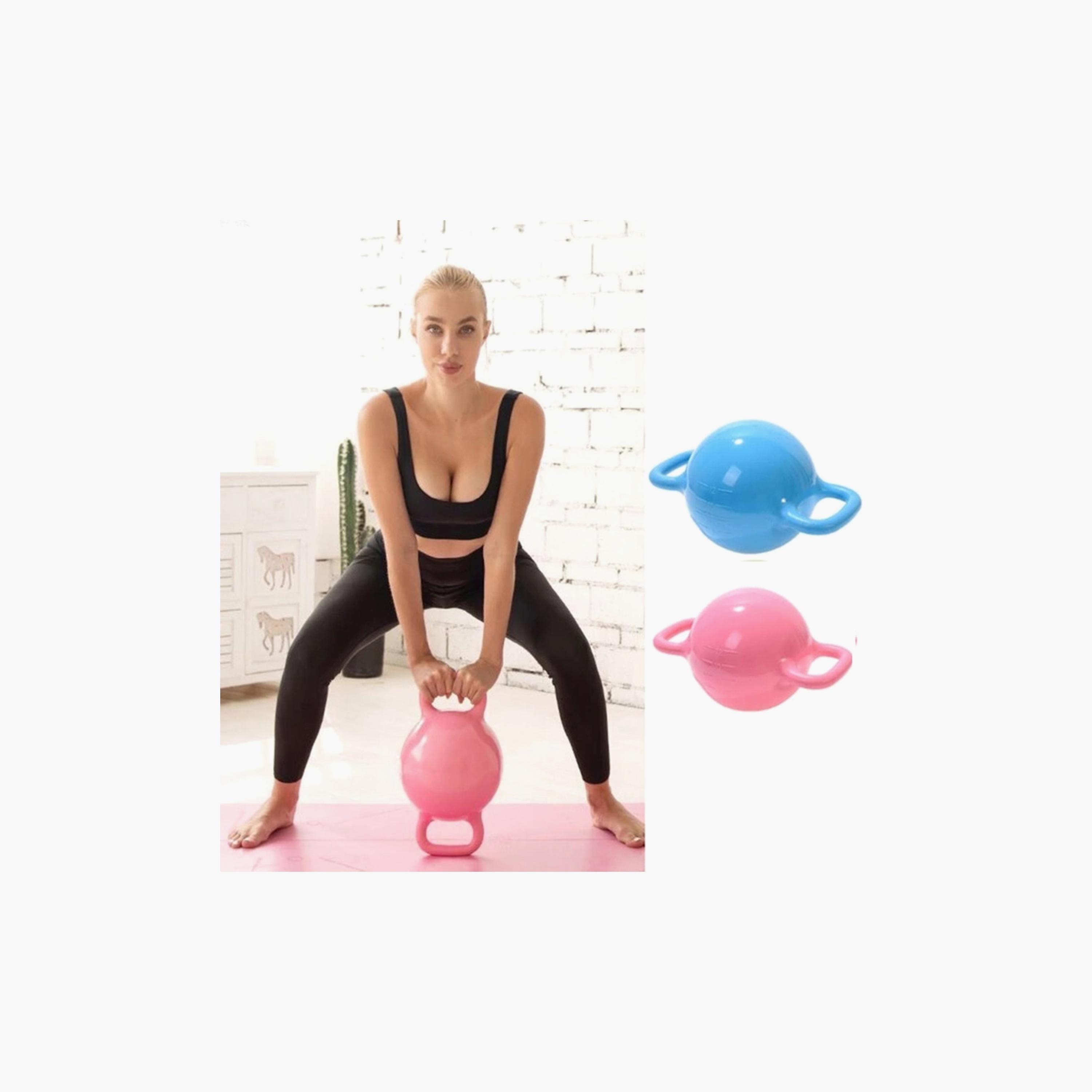 Body Builder Water Filled Kettle Bell Dumbbells 1.2Kg W/Water From 4 To 12 Pounds - Blue | 38-1179-sports-gear-gym-image-3