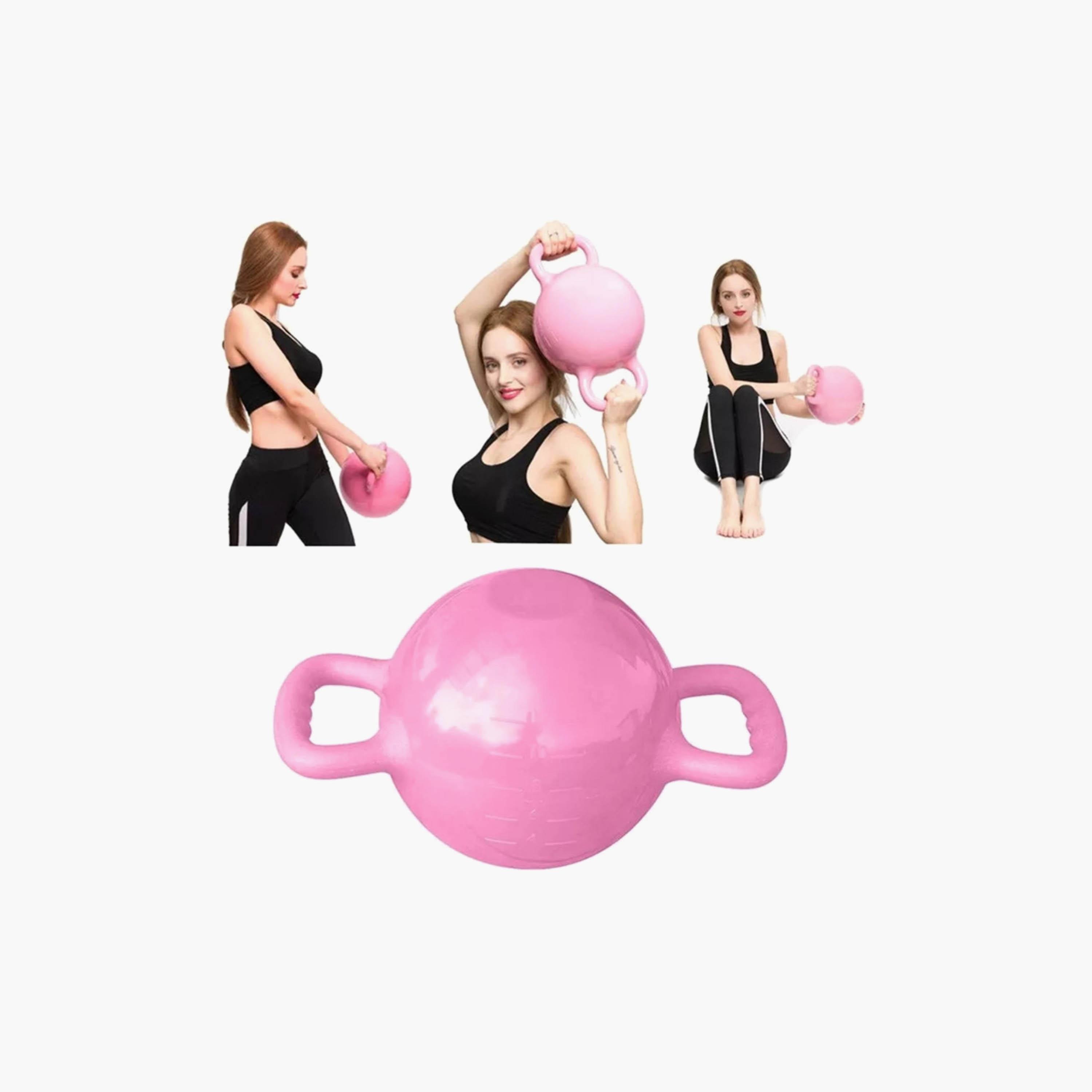 Body Builder Water Filled Kettle Bell Dumbbells 1.2Kg W/Water From 4 To 12 Pounds - Pink | 38-1179-sports-gear-gym-image-6