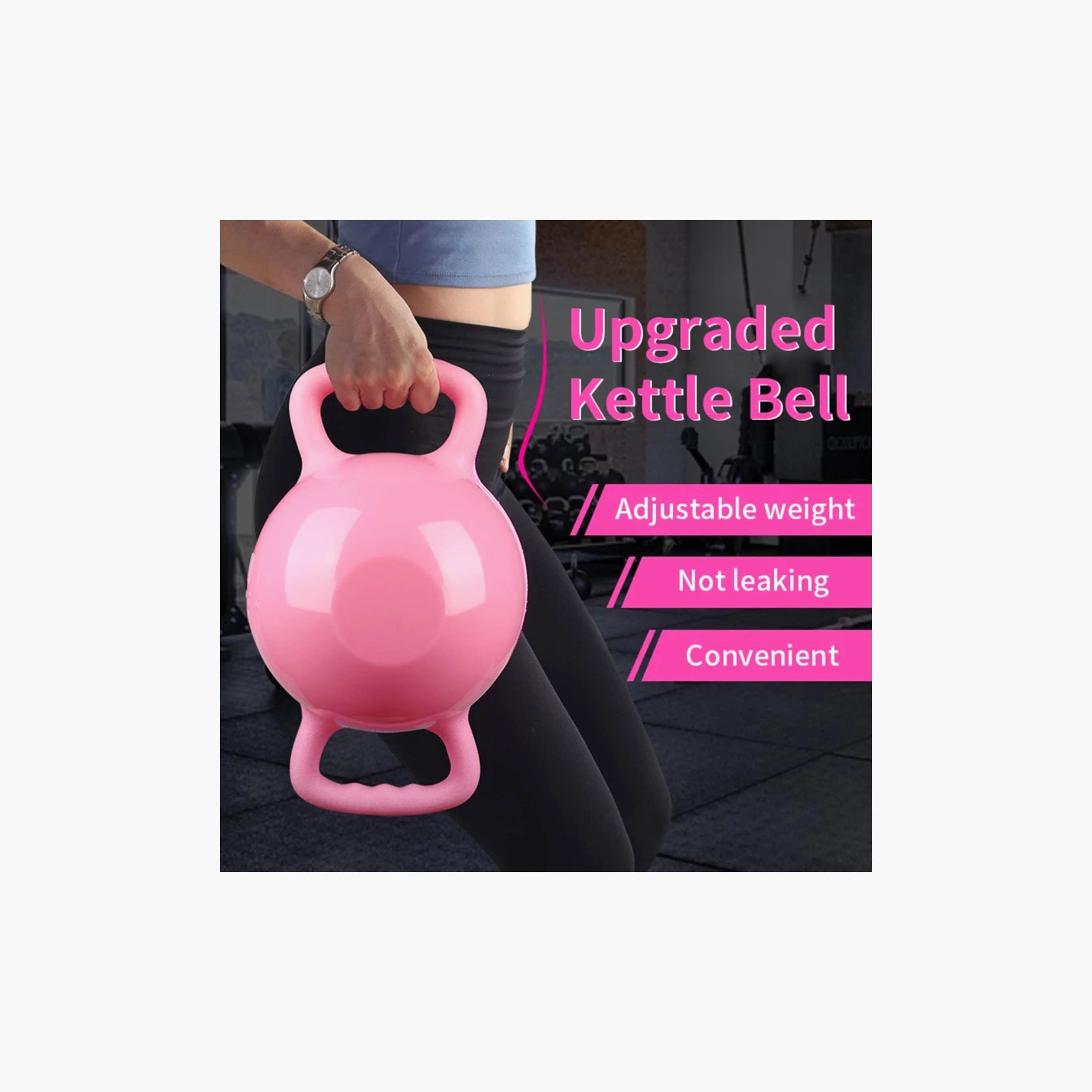 Body Builder Water Filled Kettle Bell Dumbbells 1.2Kg W/Water From 4 To 12 Pounds - Pink | 38-1179-sports-gear-gym-image-7
