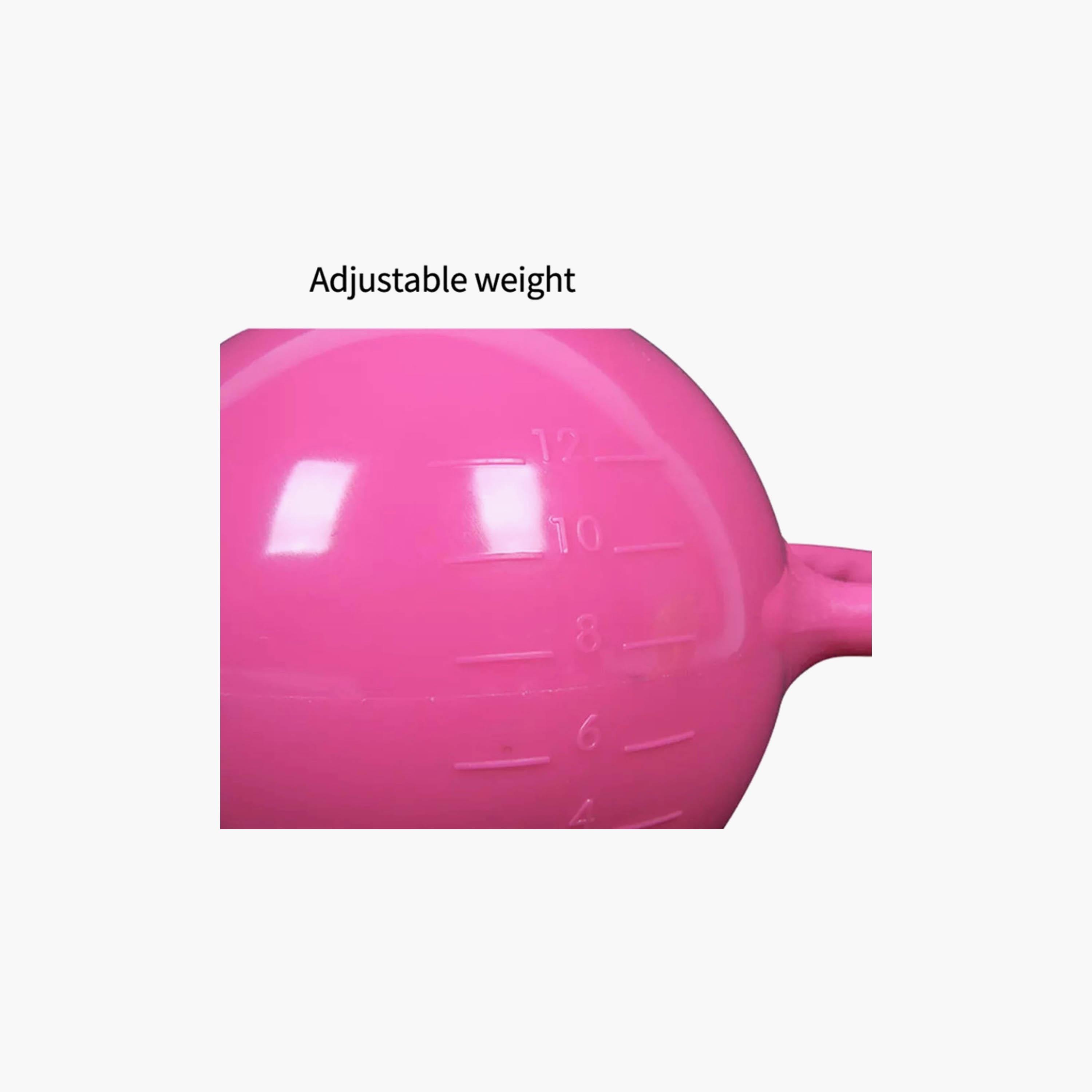 Body Builder Water Filled Kettle Bell Dumbbells 1.2Kg W/Water From 4 To 12 Pounds - Pink | 38-1179-sports-gear-gym-image-9