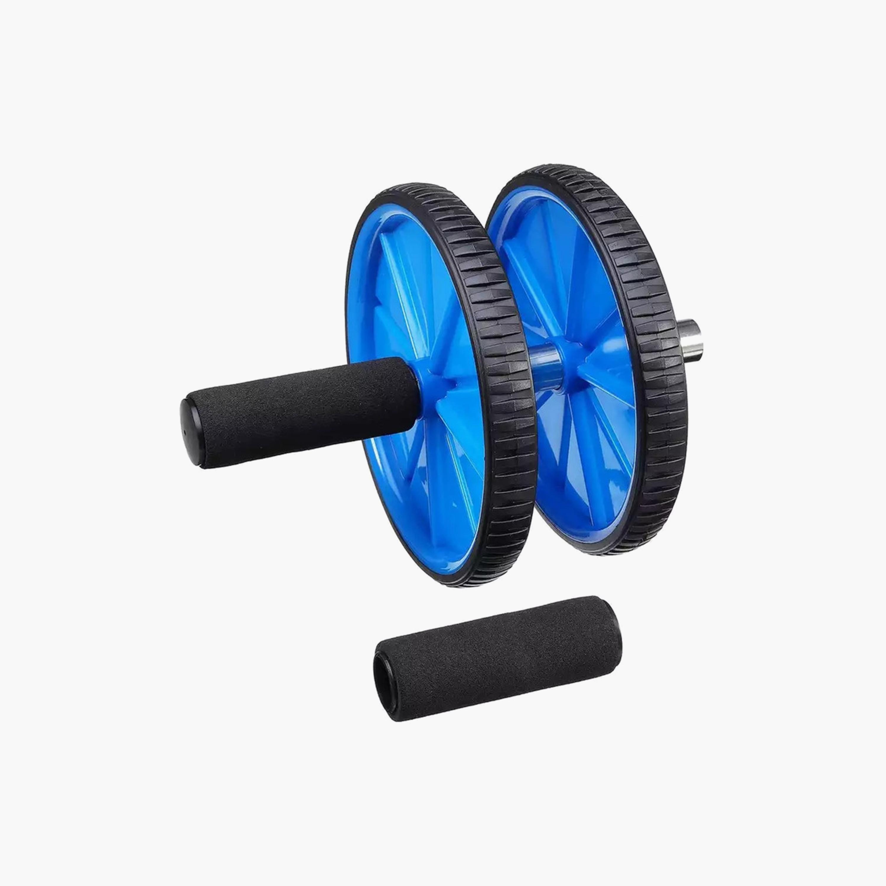 Body Builder Sport Abs Rolling Wheel Double - Blue | 38-1126-sports-gear-gym-image-2