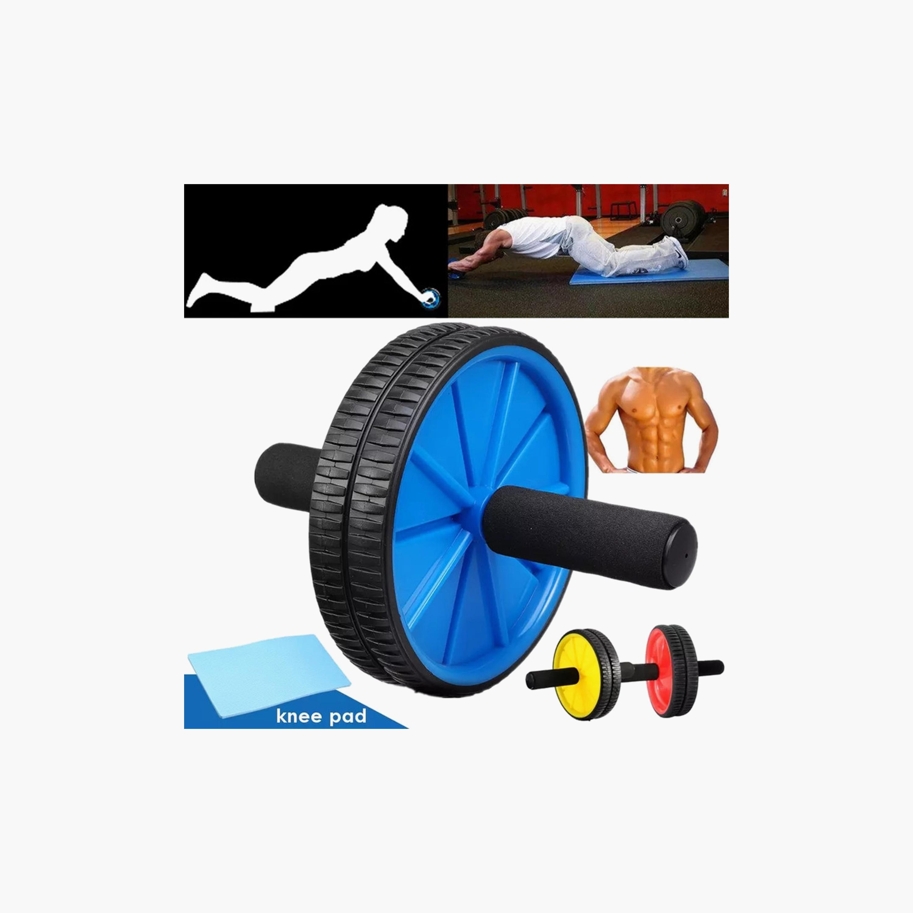 Body Builder Sport Abs Rolling Wheel Double - Blue | 38-1126-sports-gear-gym-image-3