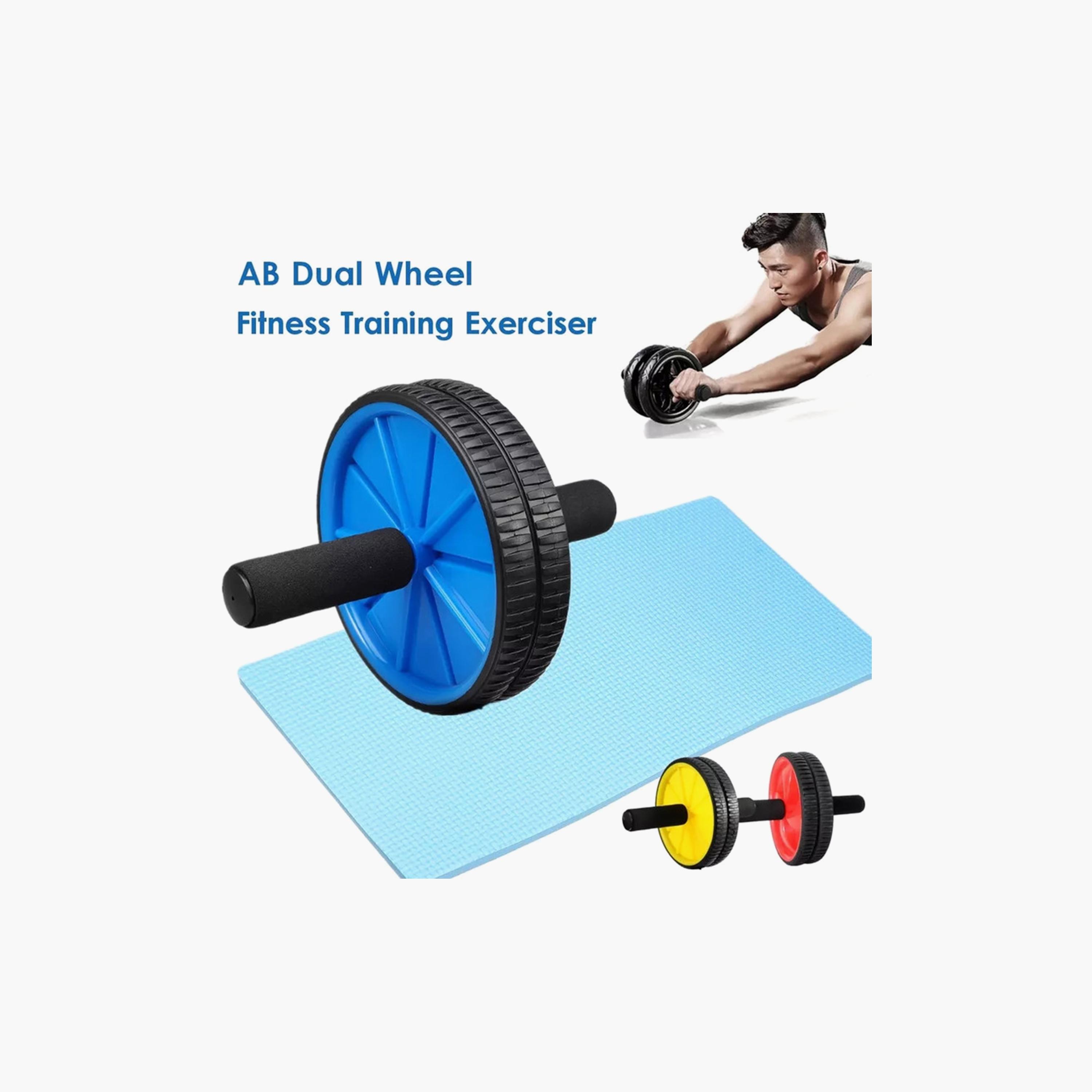 Body Builder Sport Abs Rolling Wheel Double - Blue | 38-1126-sports-gear-gym-image-5