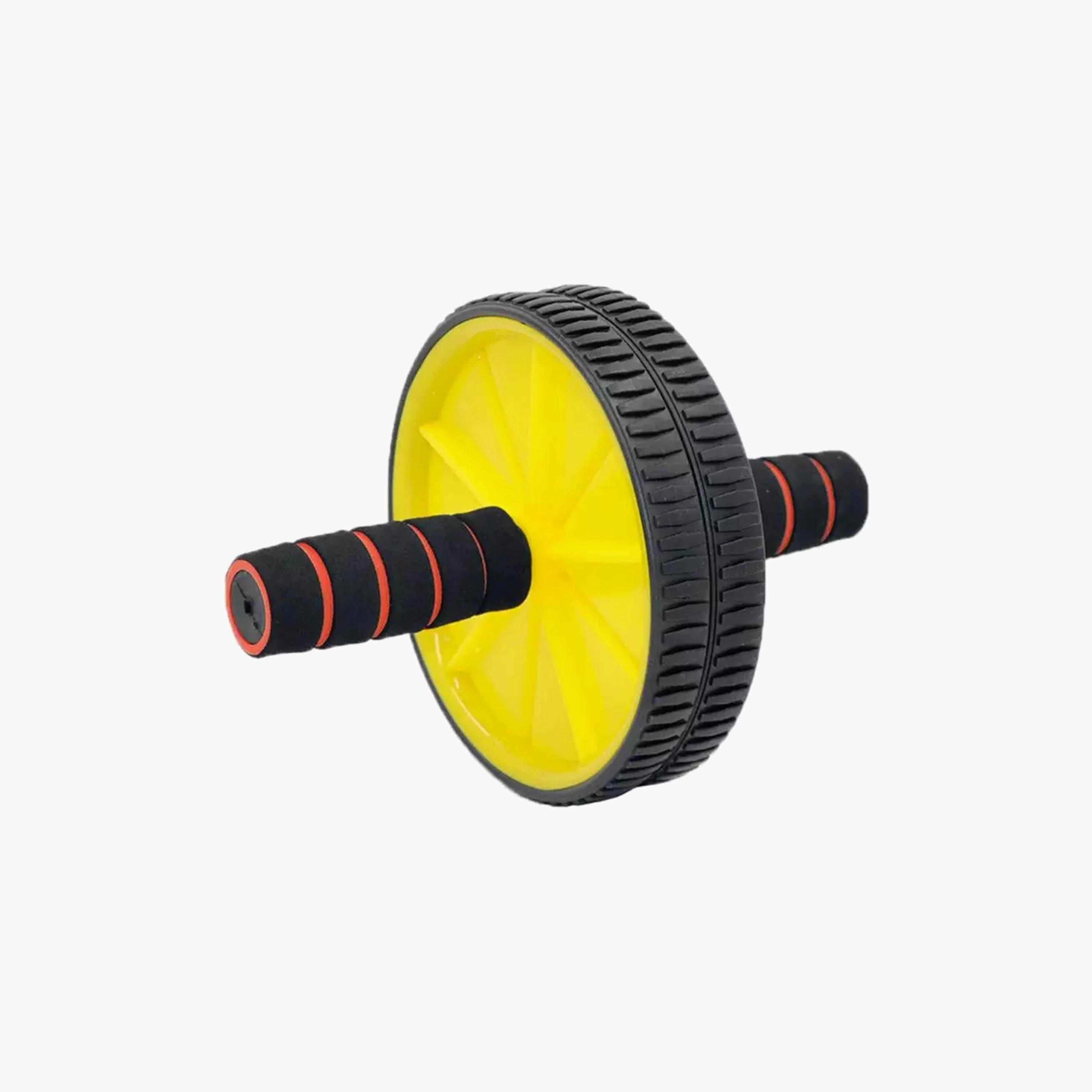Body Builder Sport Abs Rolling Wheel Double - Yellow | 38-1126-sports-gear-gym-image-5