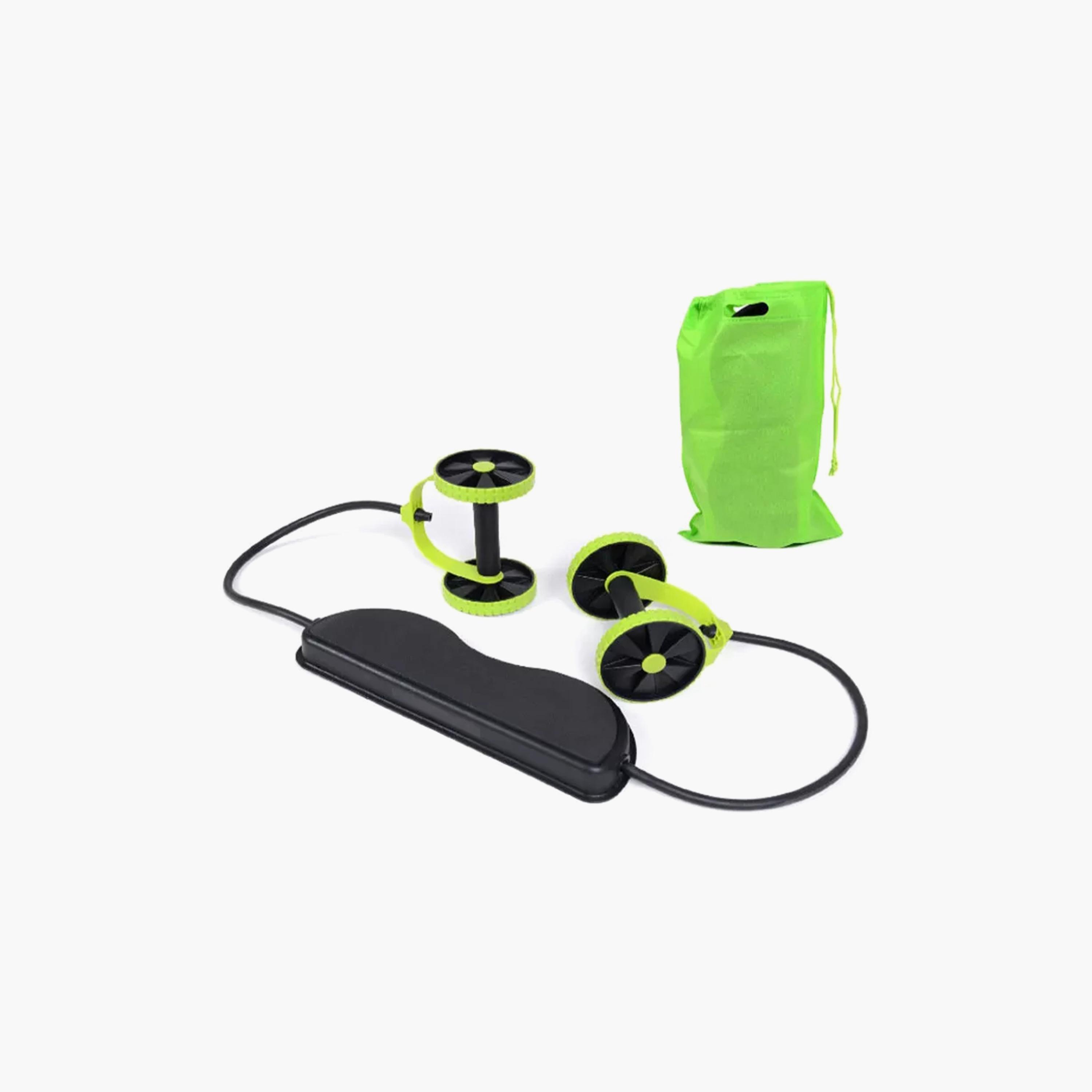 Body Builder Double Ab Roller - Black and Green | 38-1125-sports-gear-gym-image-1