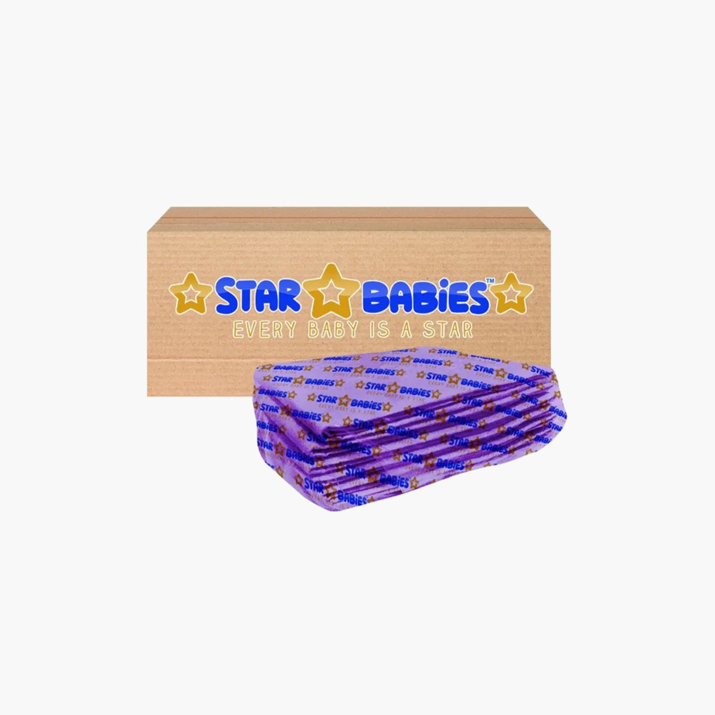Star Babies 10-Piece Disposable Changing Mats Large, Lavender-baby-diapering-changingmats-image-2